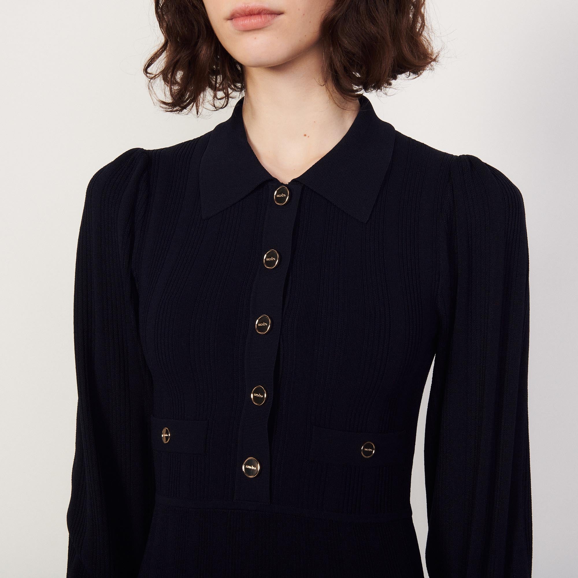 Robe en Maille plissée Sandro seconde main