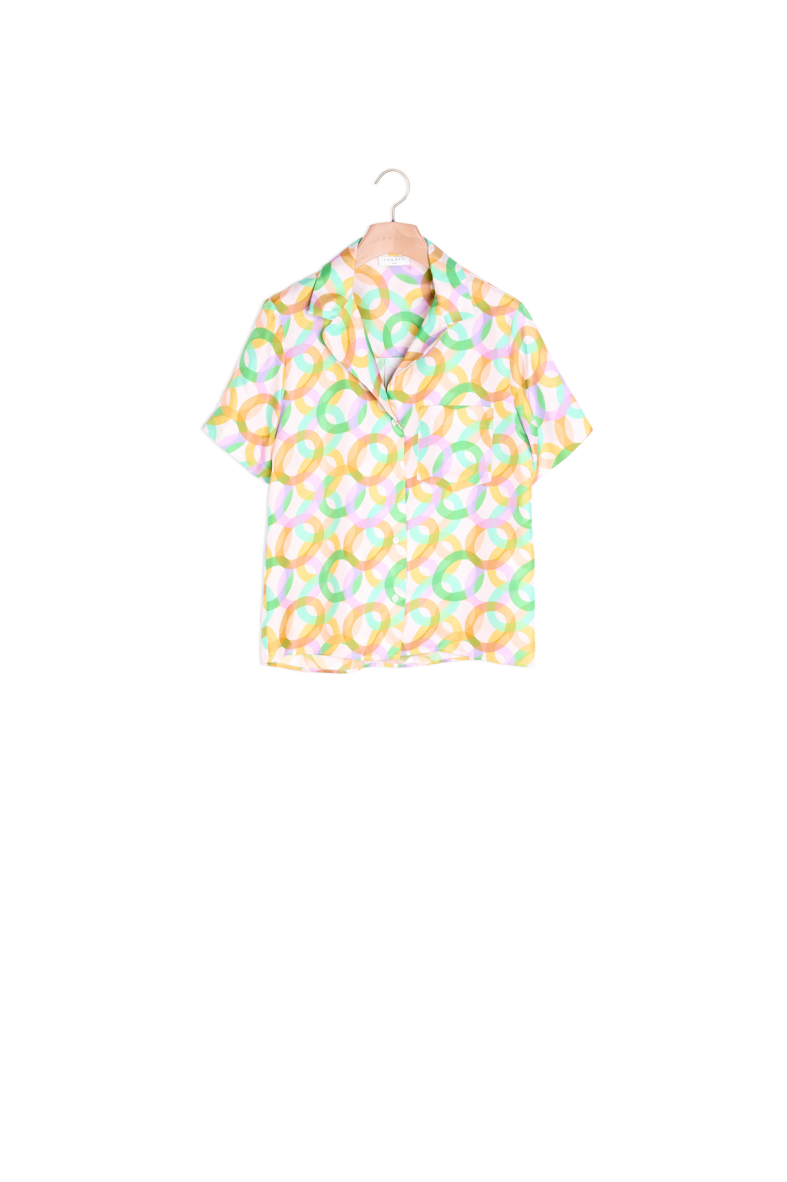 Chemise pyjama imprimée en soie Sandro seconde main