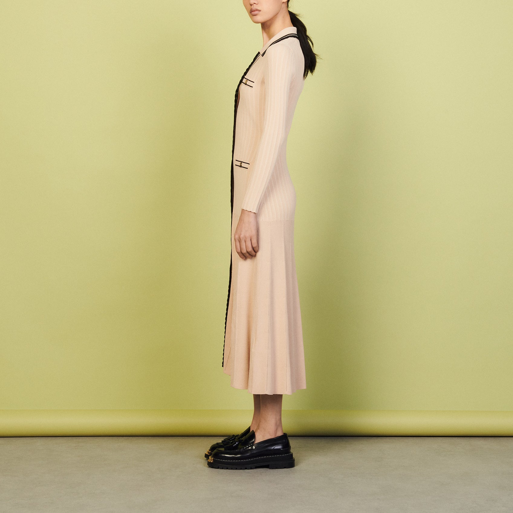 Robe longue gilet en Maille Sandro seconde main