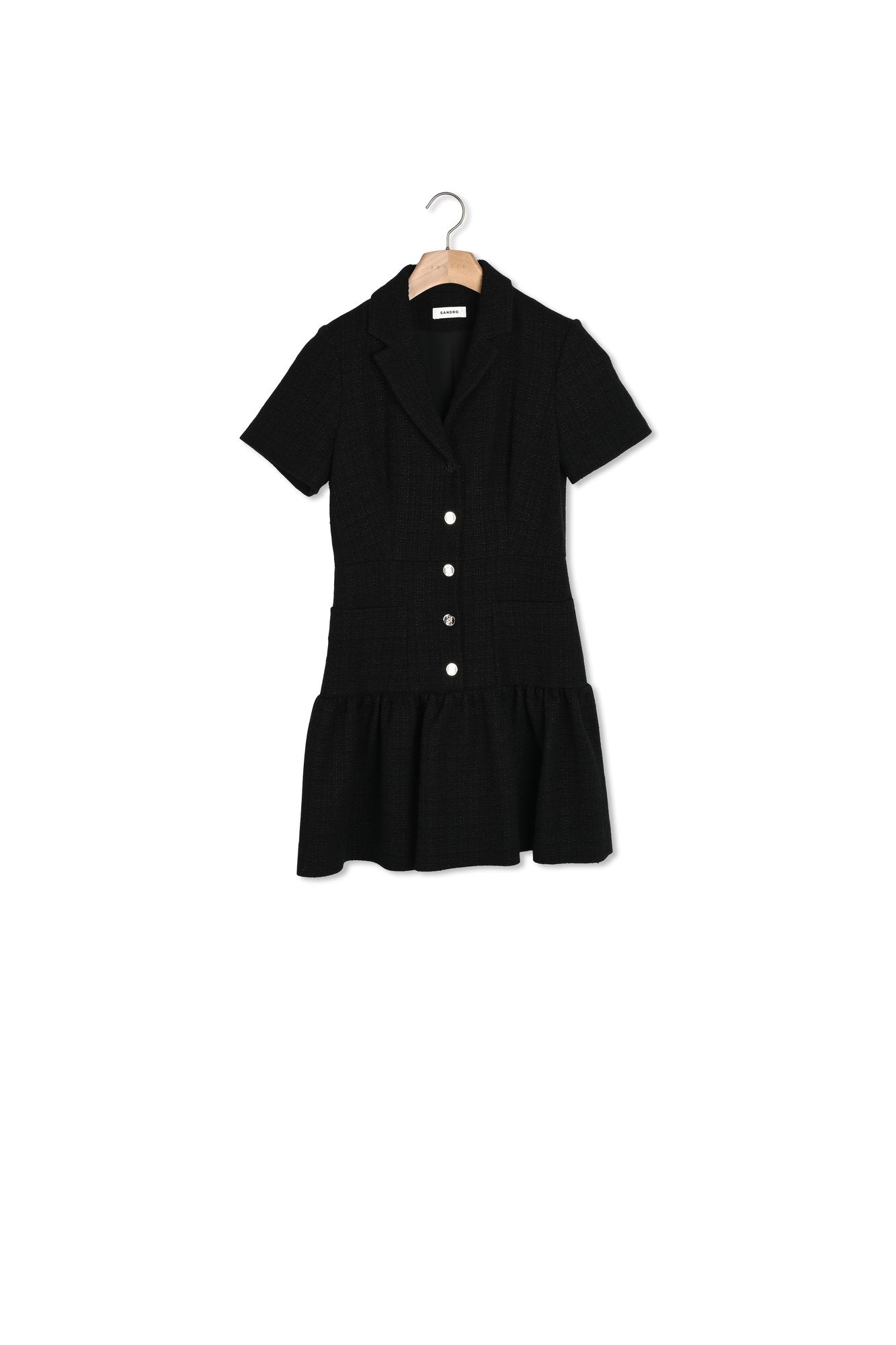 Robe courte en tweed Sandro seconde main