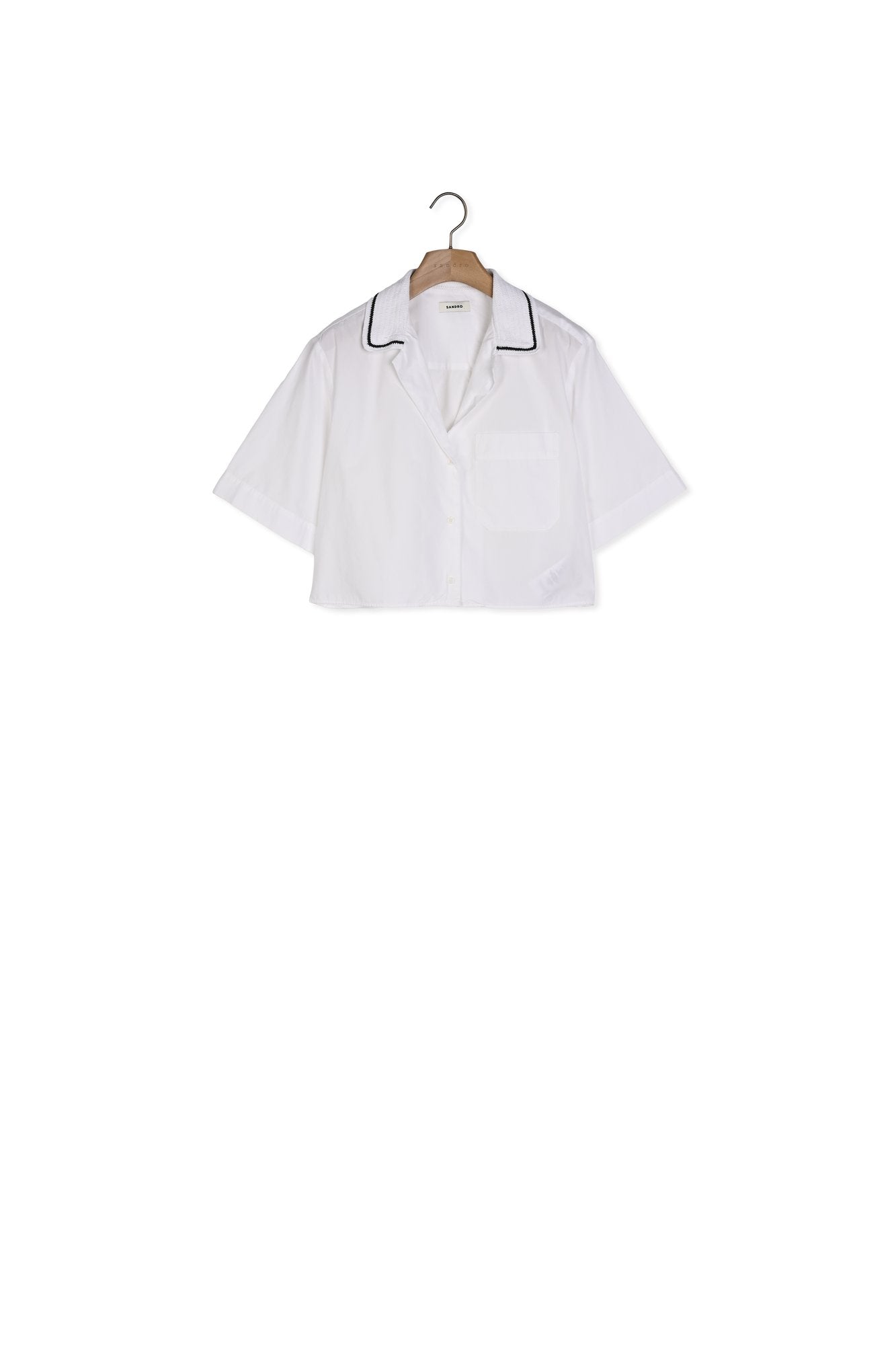 Chemise à col en crochet Sandro seconde main