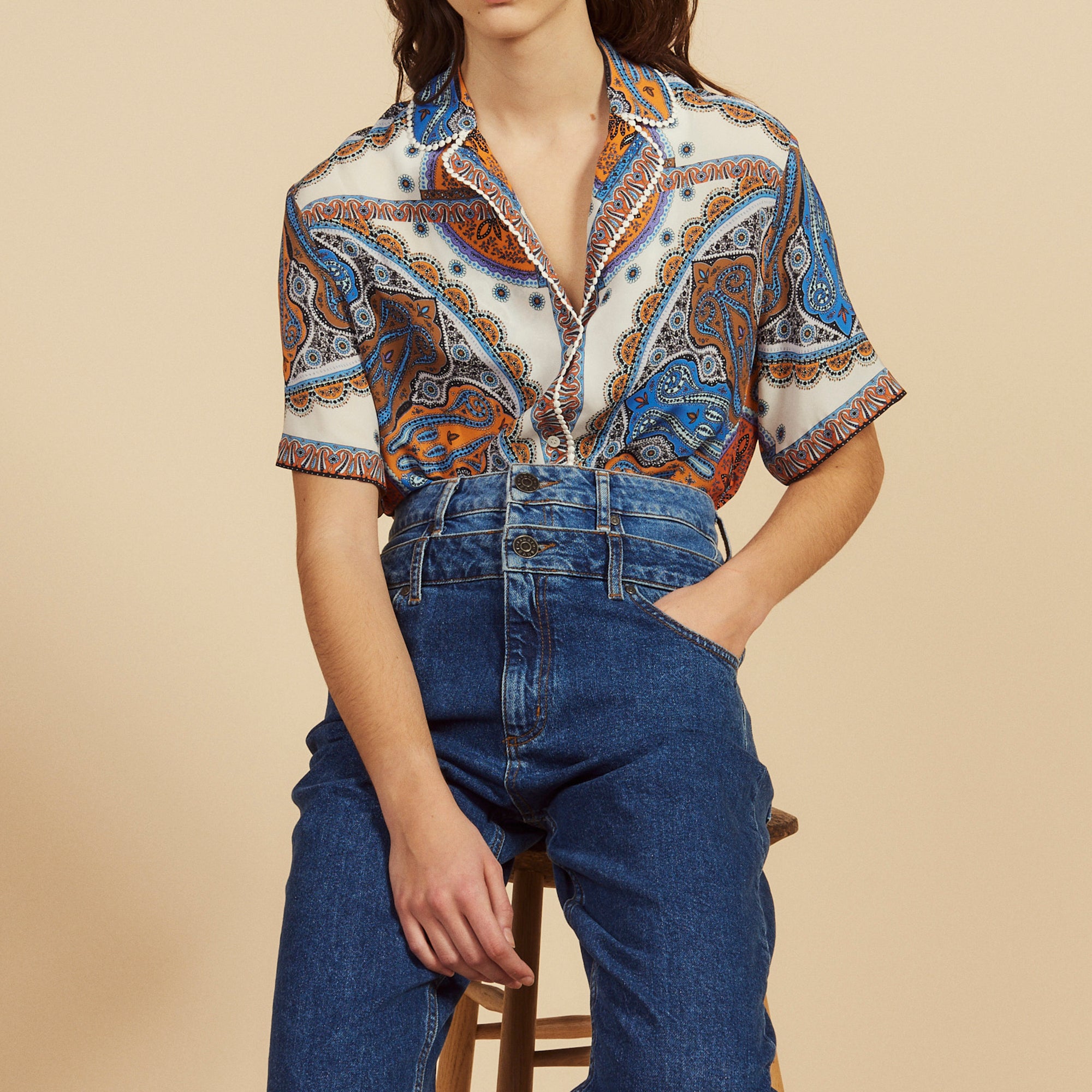 Chemise pyjama imprimée Sandro seconde main