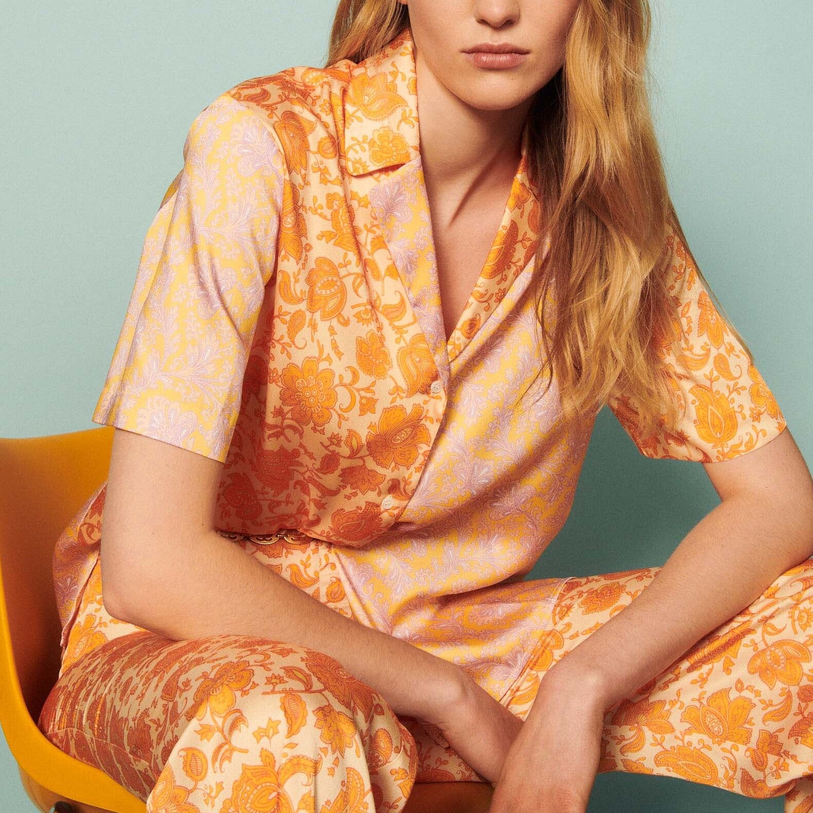 Chemise fluide imprimé Folk Flower Sandro seconde main