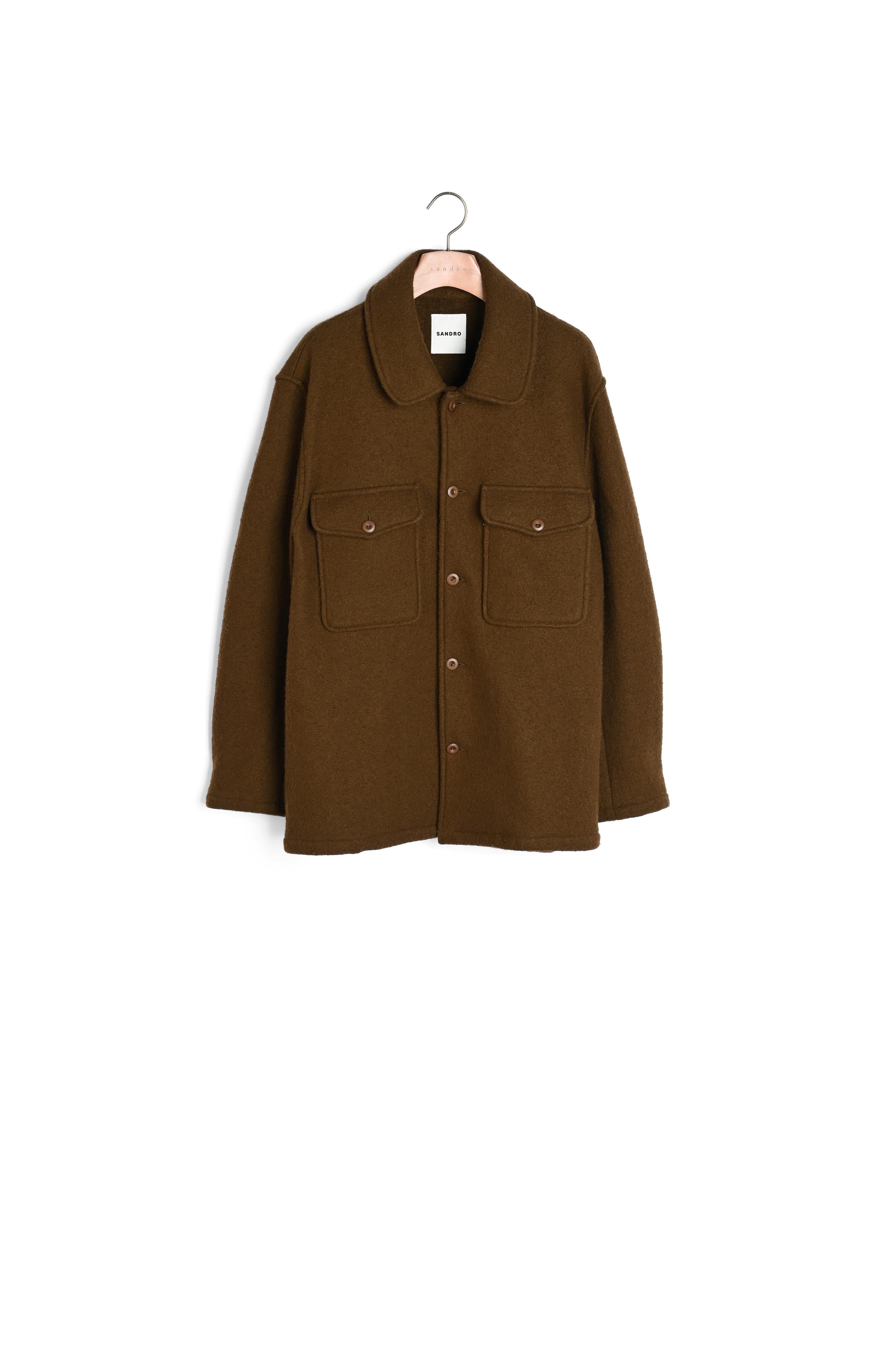 SurChemise en laine bouillie Sandro seconde main