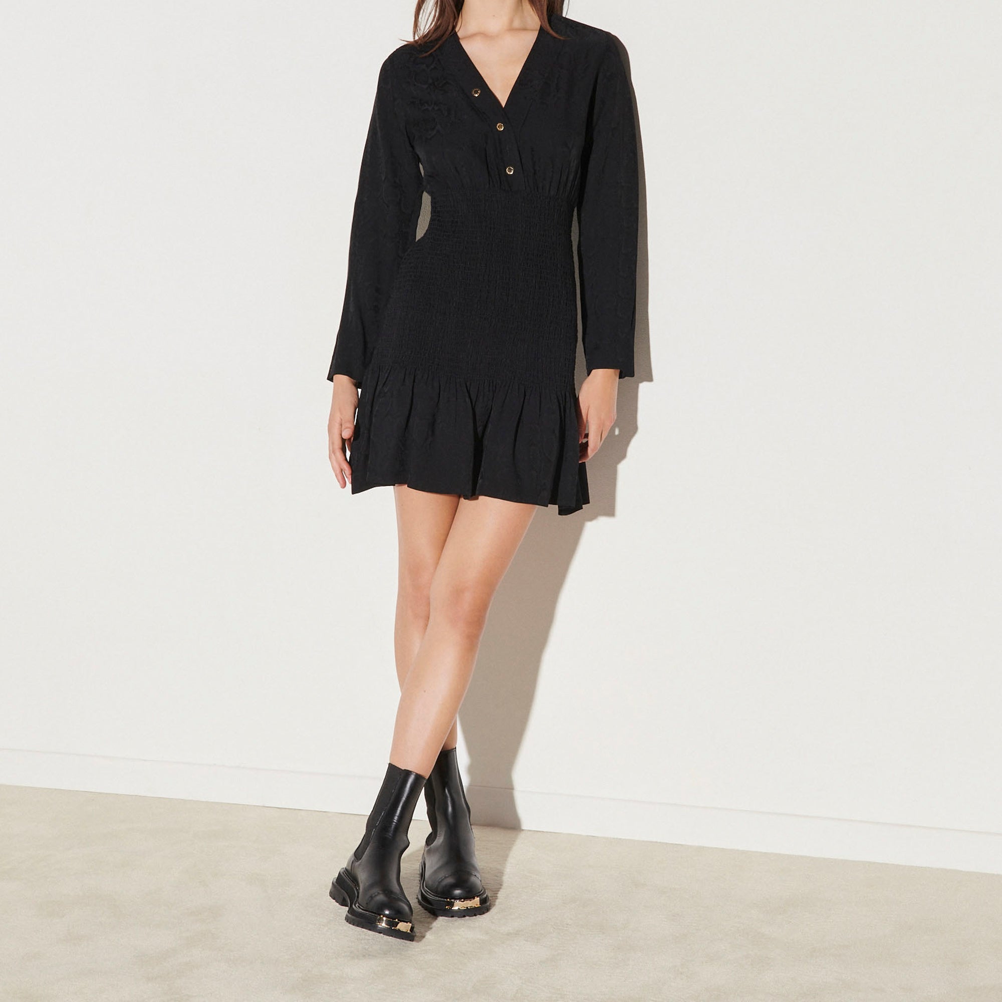 Robe courte avec smock Sandro seconde main