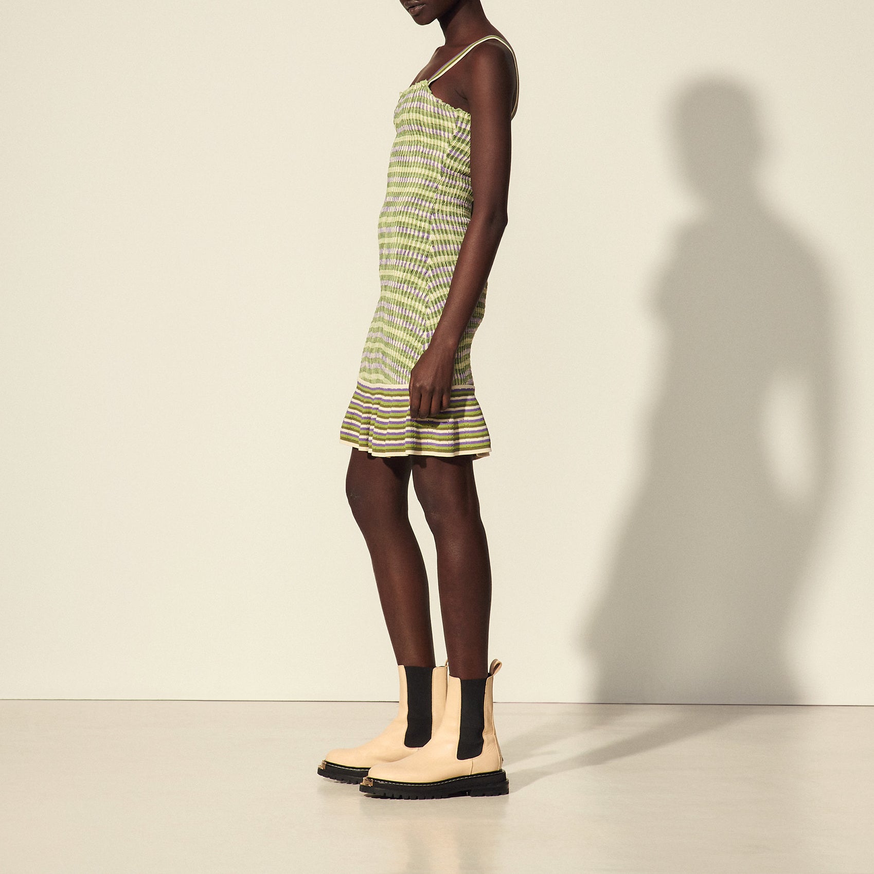 Robe en Maille smockée Sandro seconde main