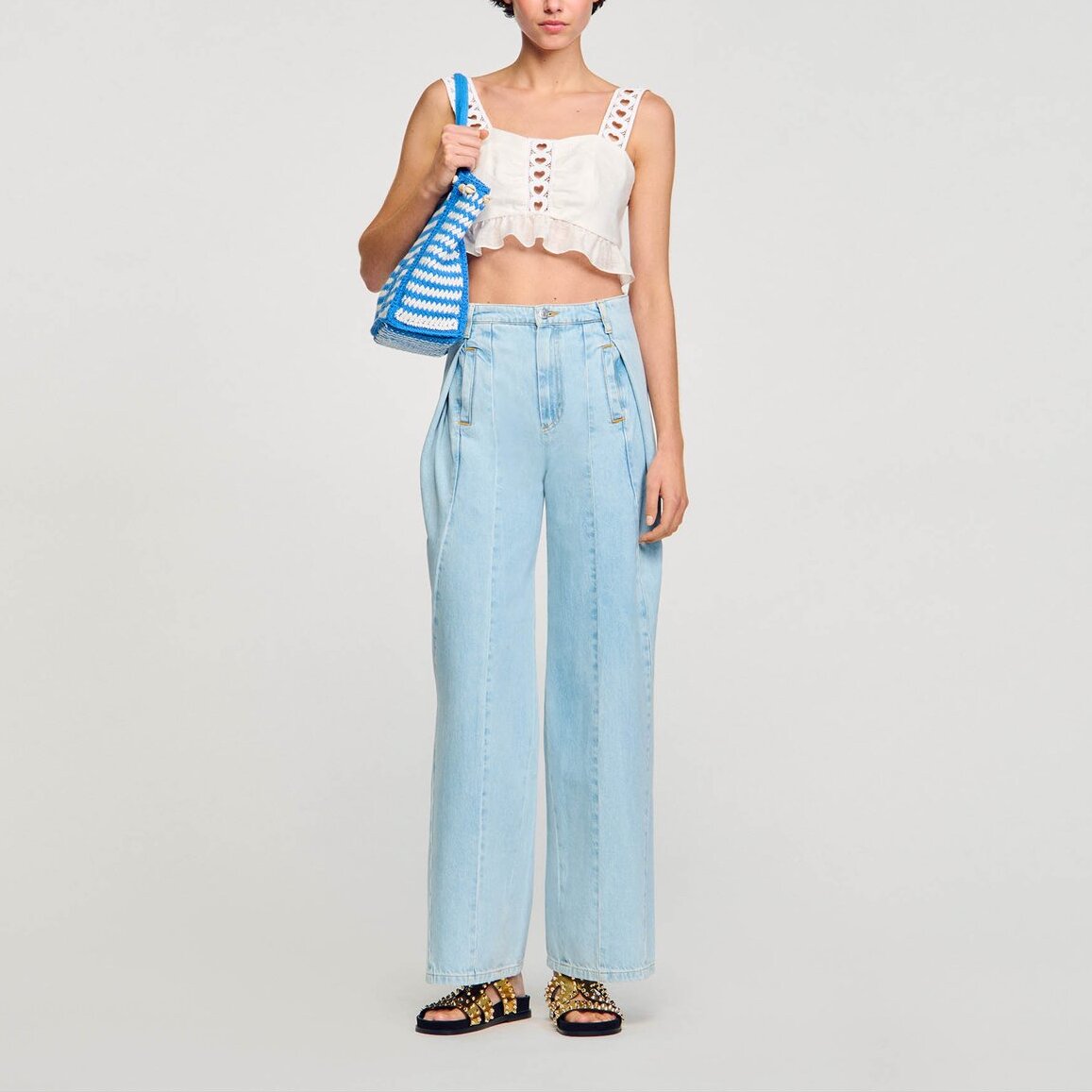 Jean large à plis creux Sandro seconde main