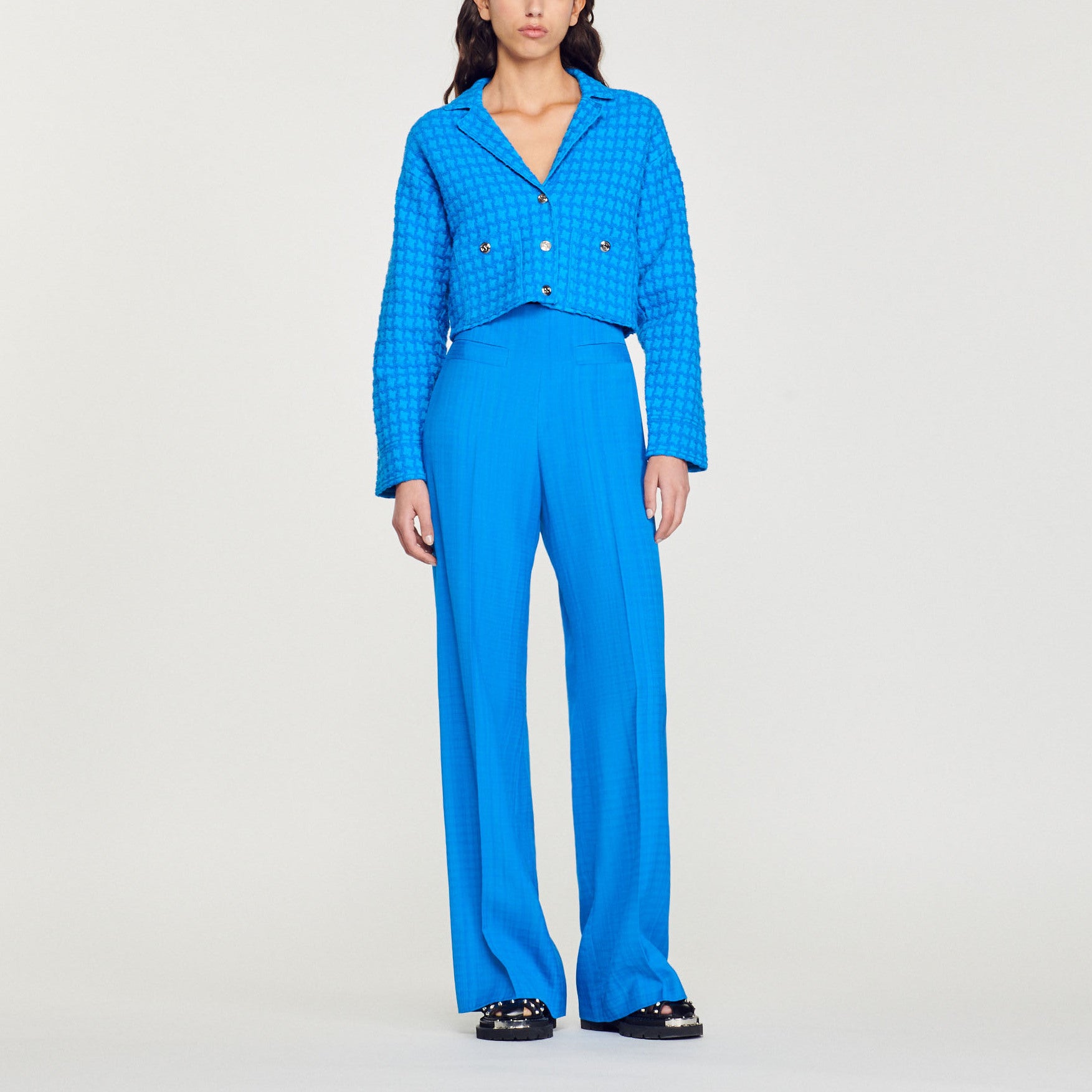 Cardicoat court en tweed Sandro seconde main