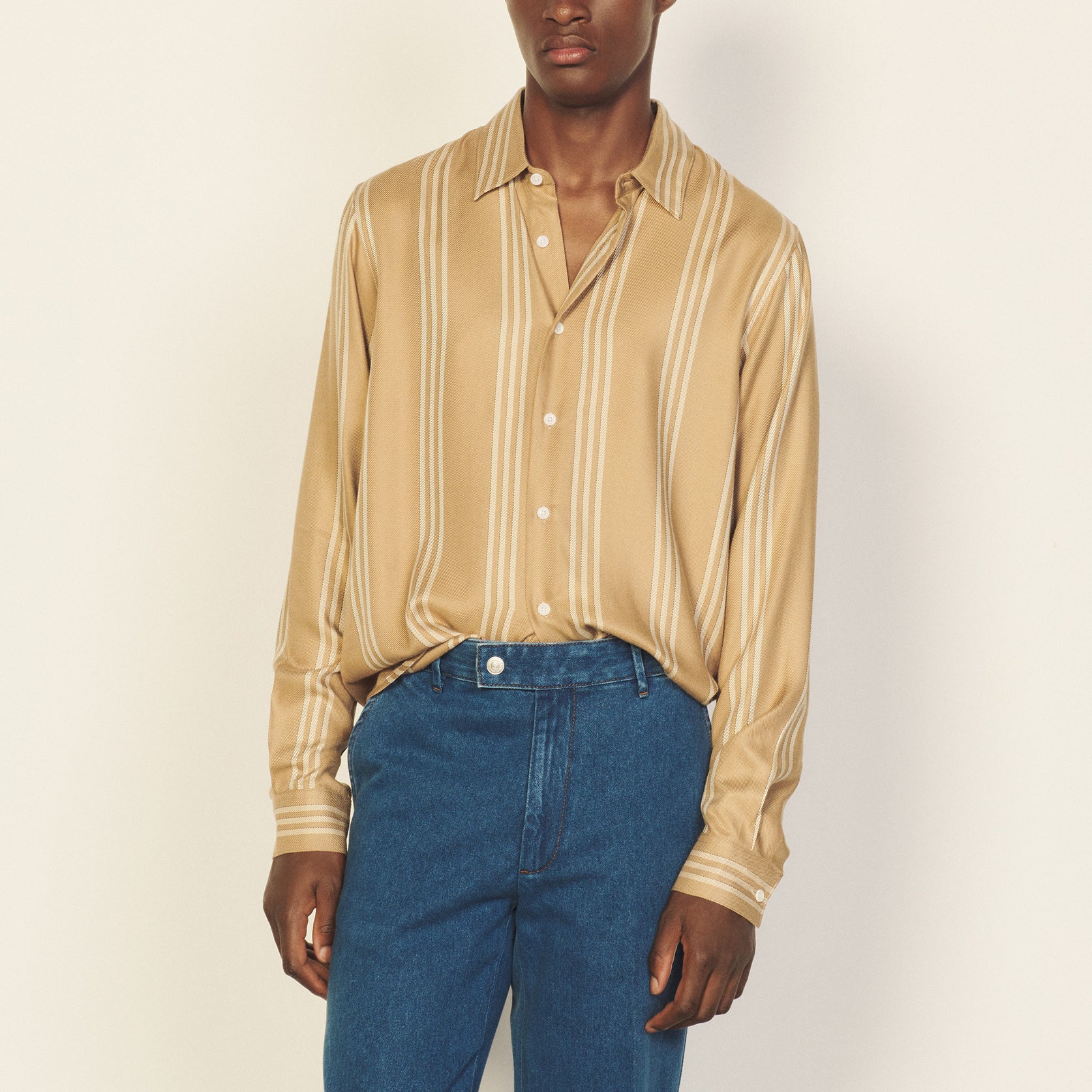 Chemise Beige Sandro seconde main