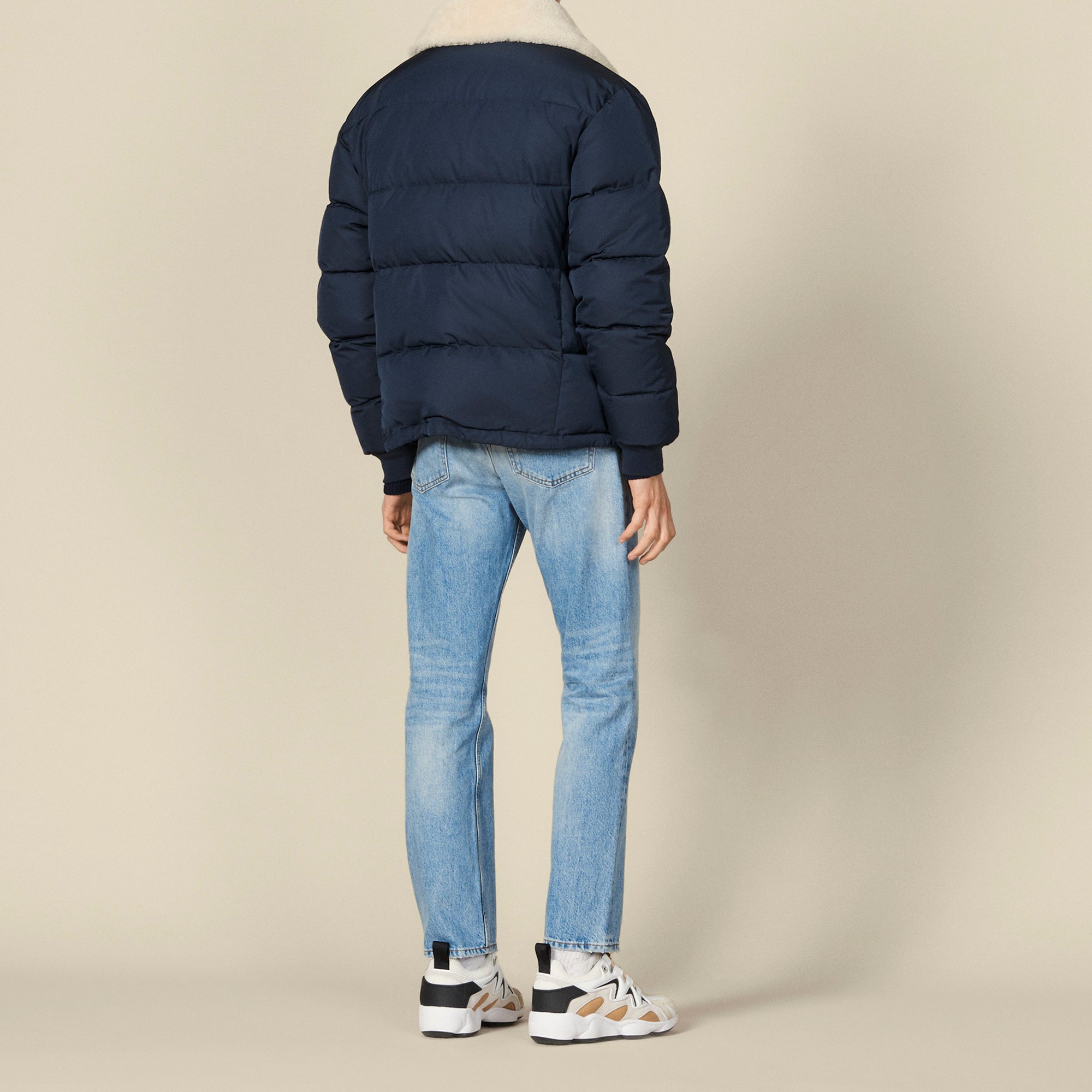 Doudoune à large col fourrure Sandro seconde main