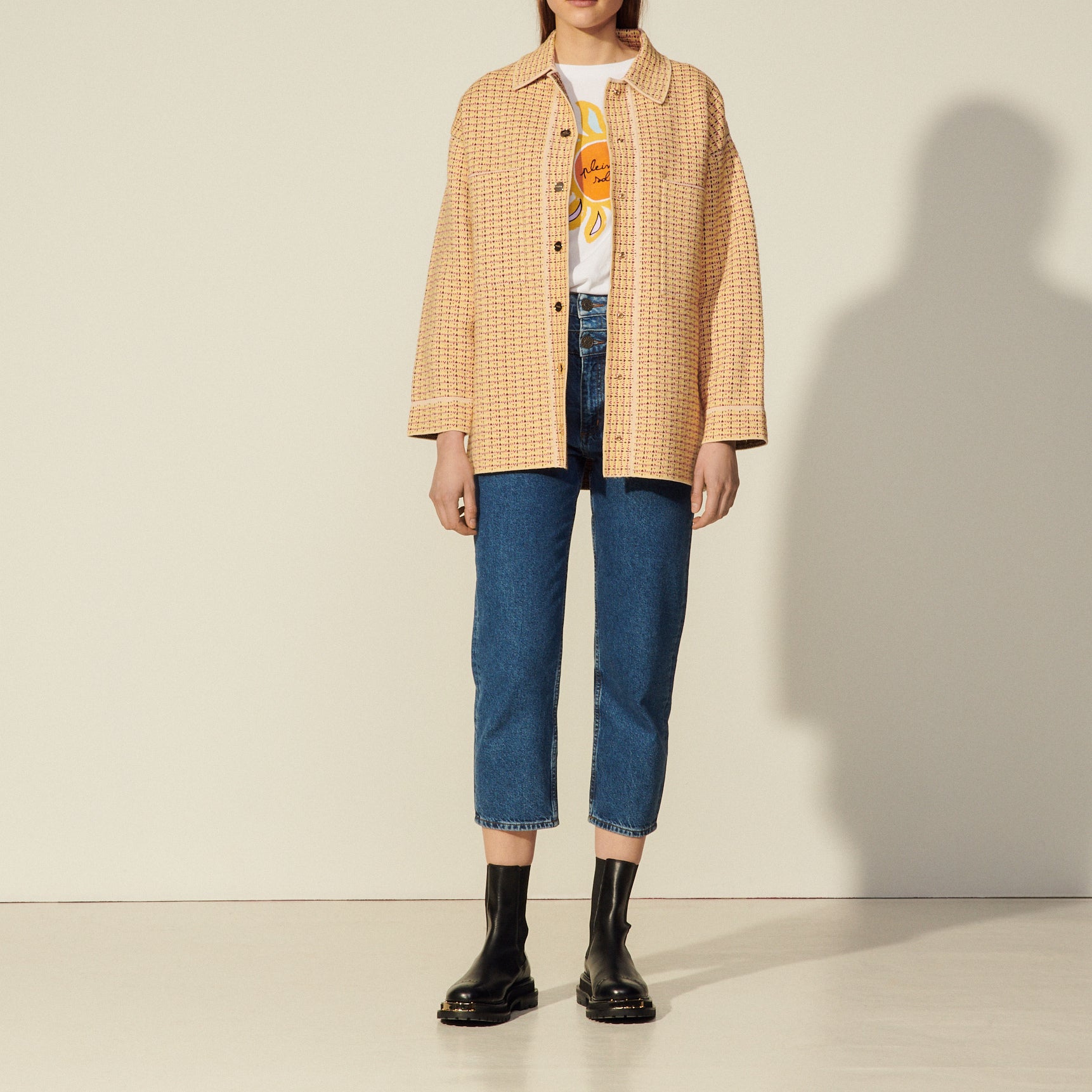 Cardicoat esprit surChemise en tweed Sandro seconde main