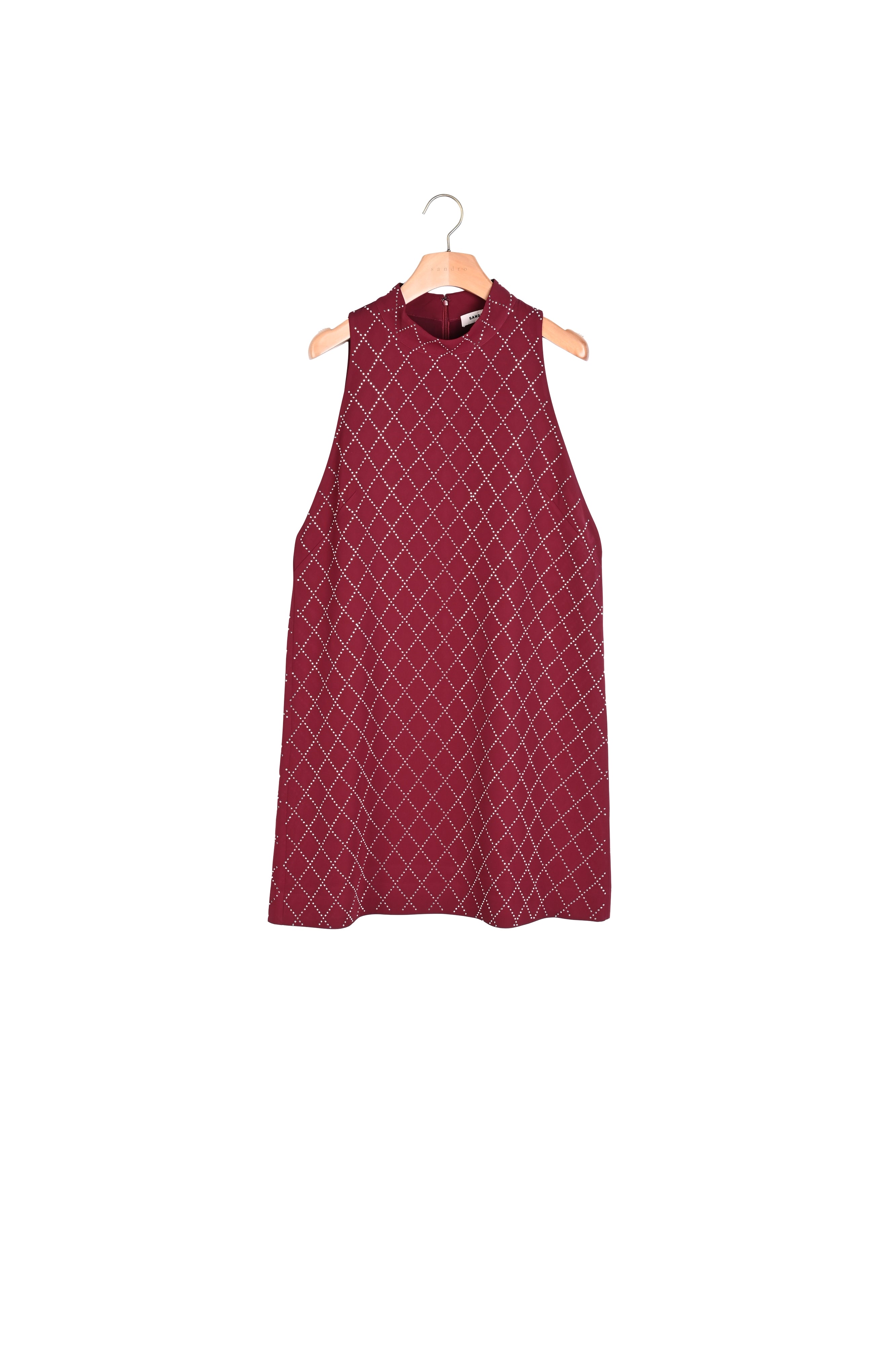 Robe courte à studs losanges Sandro seconde main