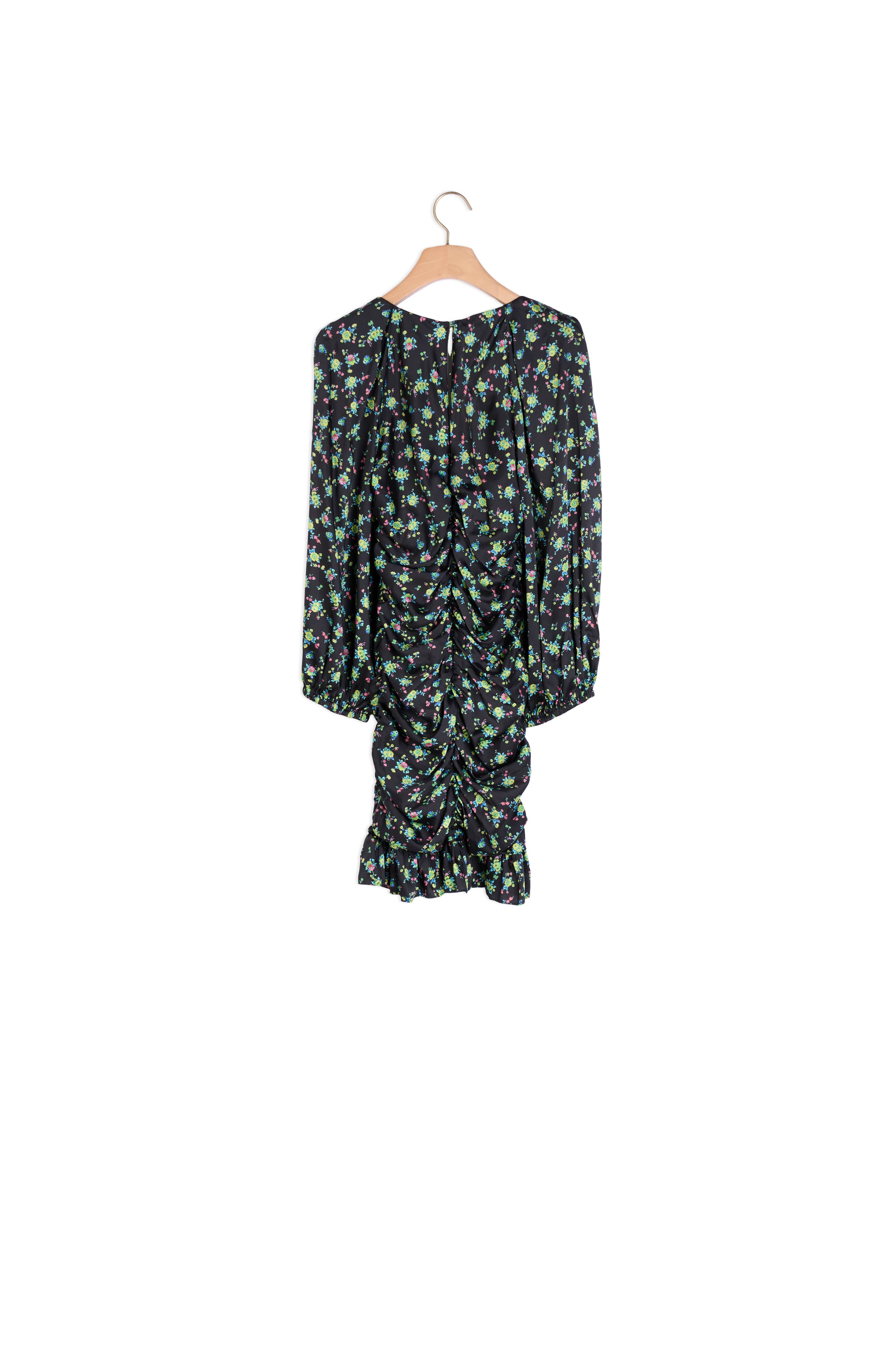 Robe courte froncée à imprimé fleuri Sandro seconde main