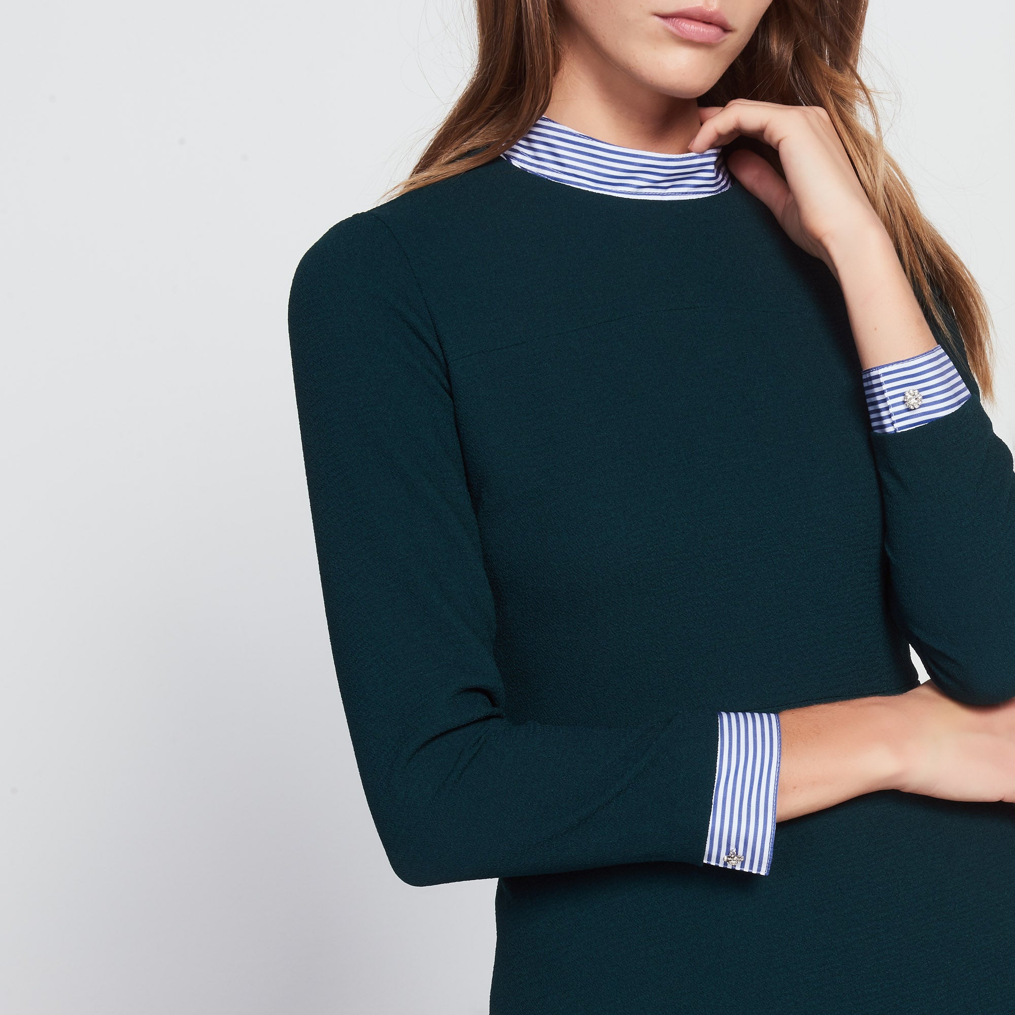 Robe détails rayés et boutons strassés Sandro seconde main