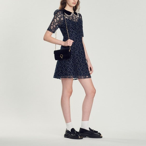 Robe courte à col claudine Sandro seconde main