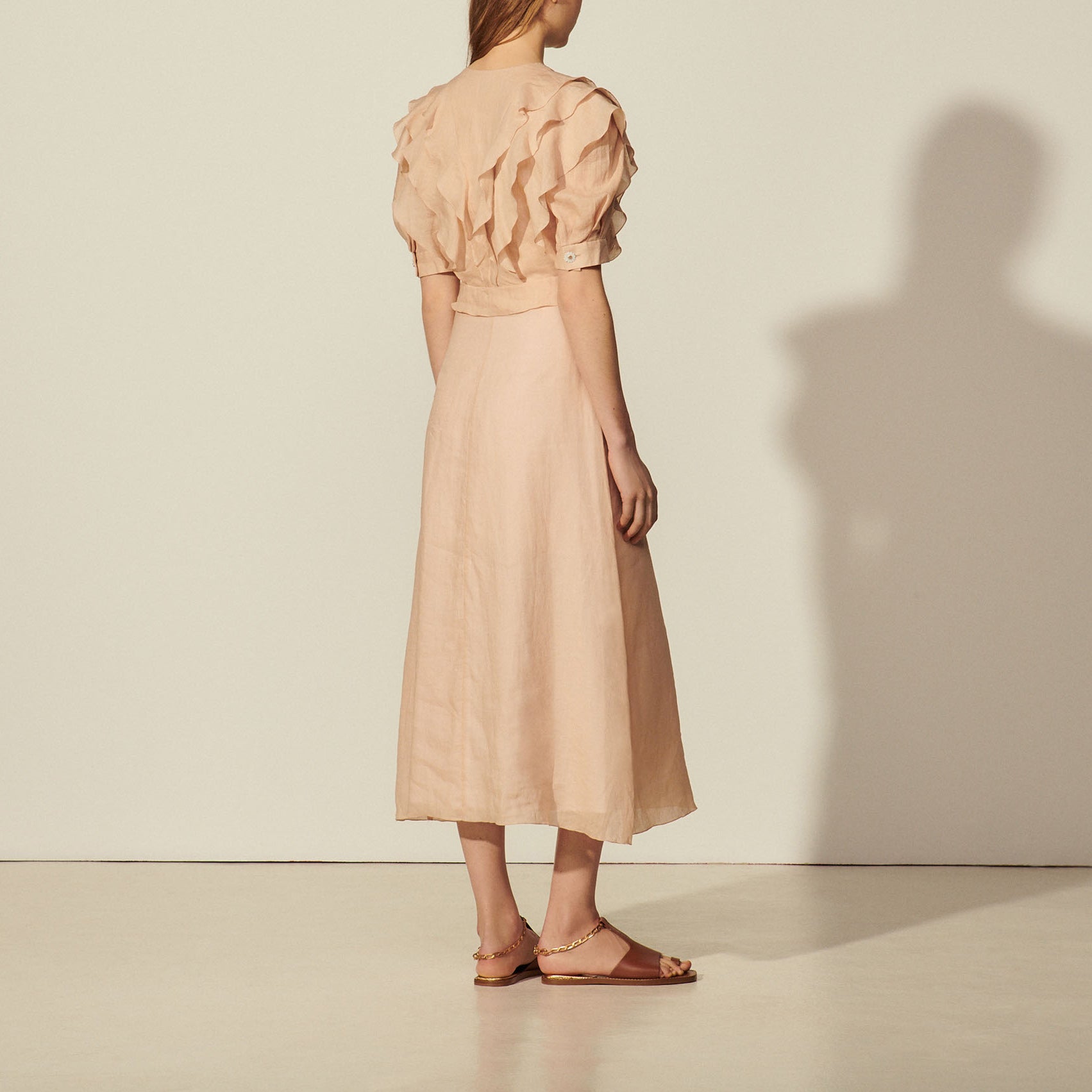 Robe longue à volants Sandro seconde main