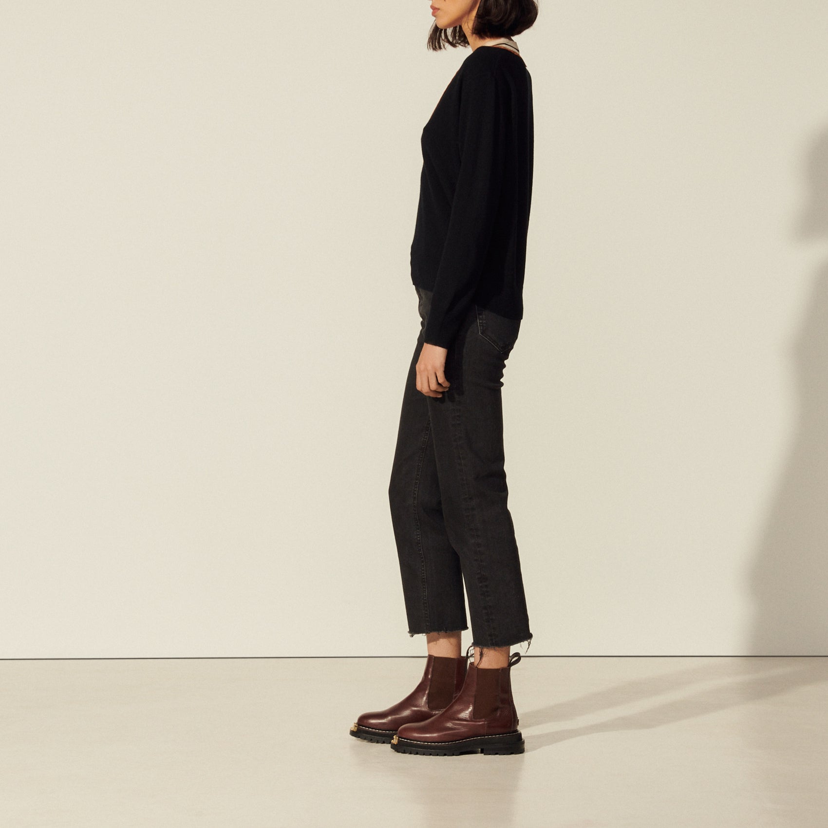 Pull à encolure rayée Sandro seconde main