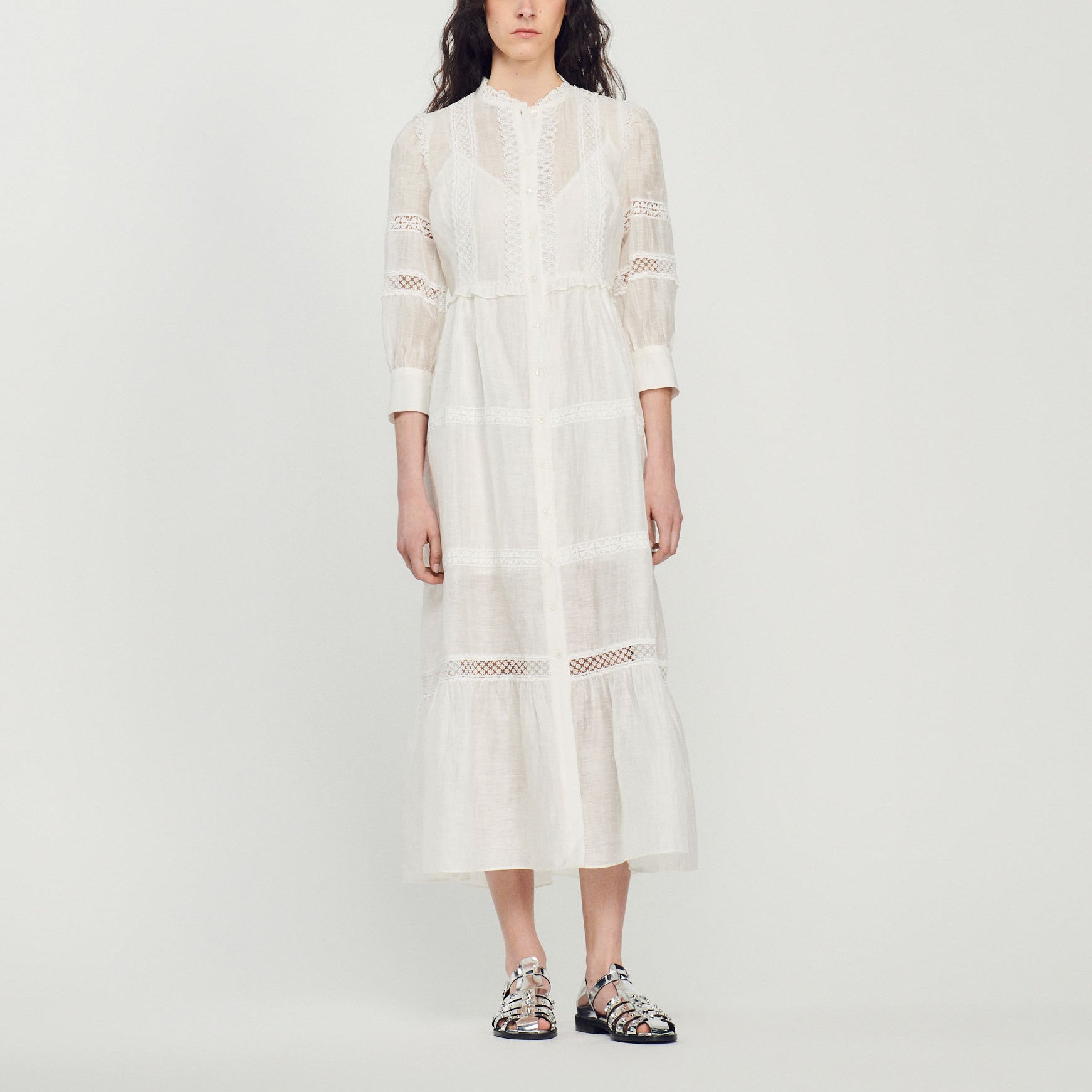 Robe longue dentelle Sandro seconde main