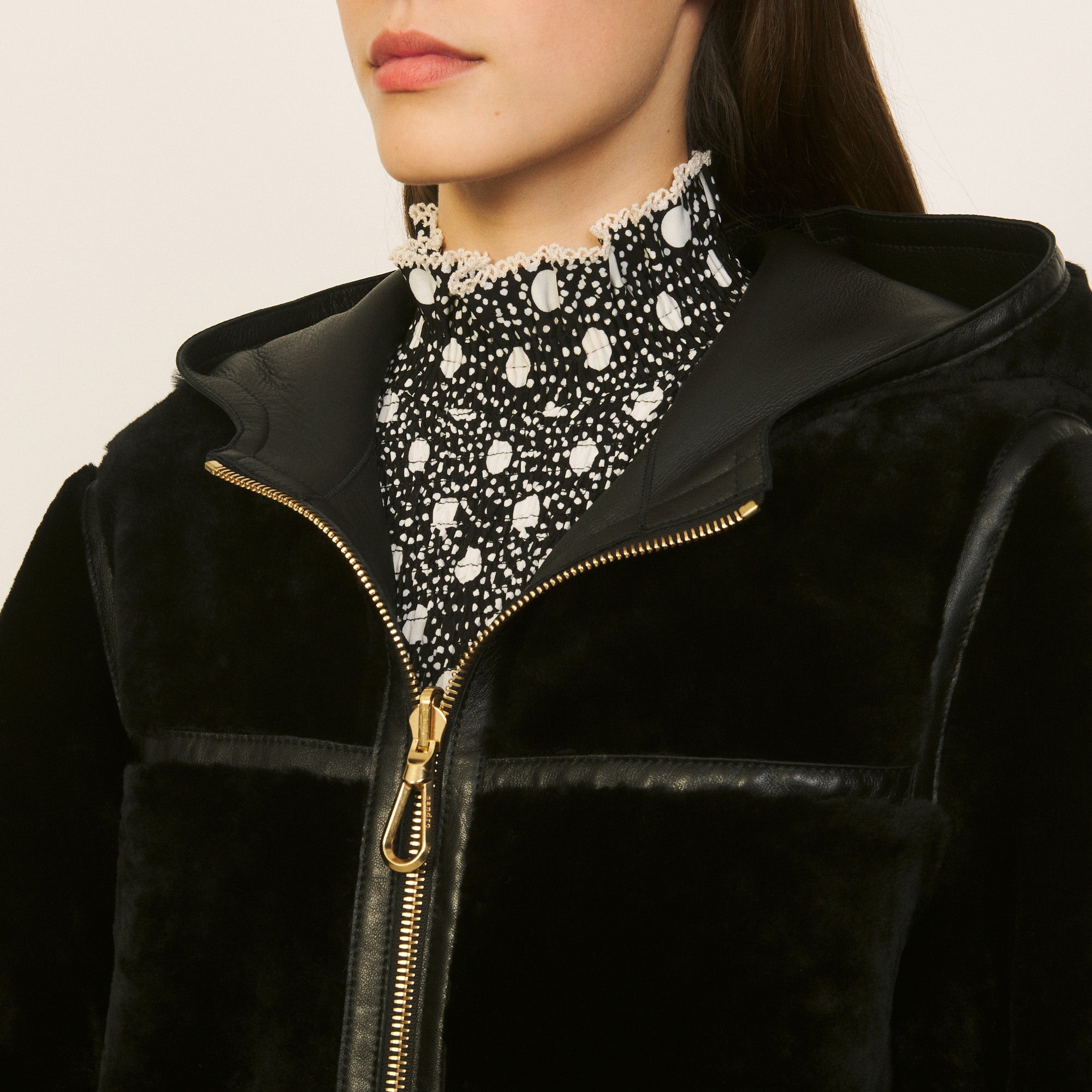 Outerwear Noir Sandro seconde main