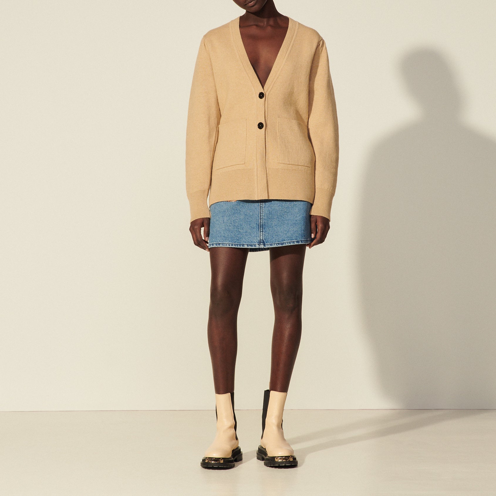 Cardigan long boutonné Sandro seconde main