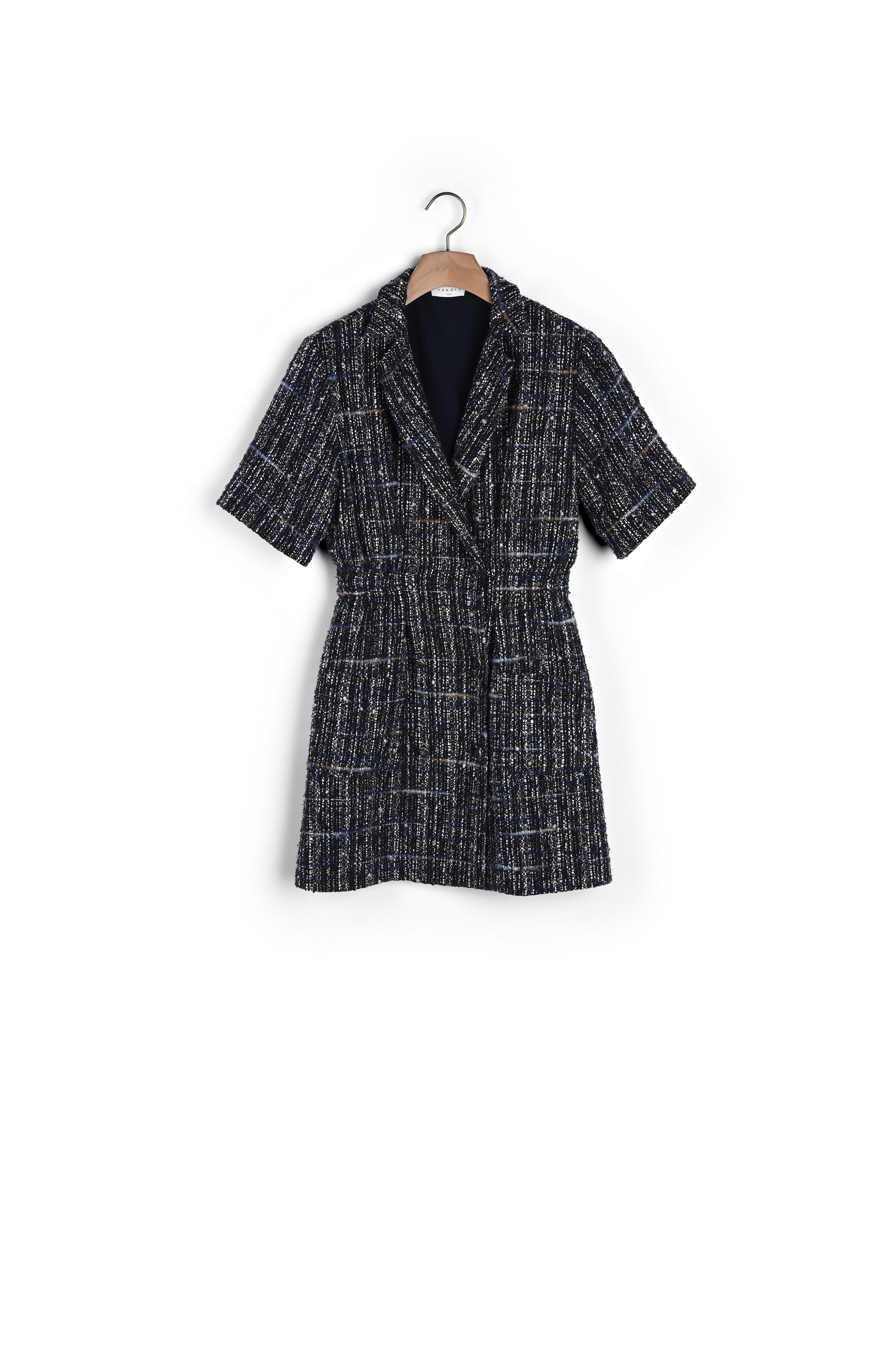 Robe courte en tweed Sandro seconde main