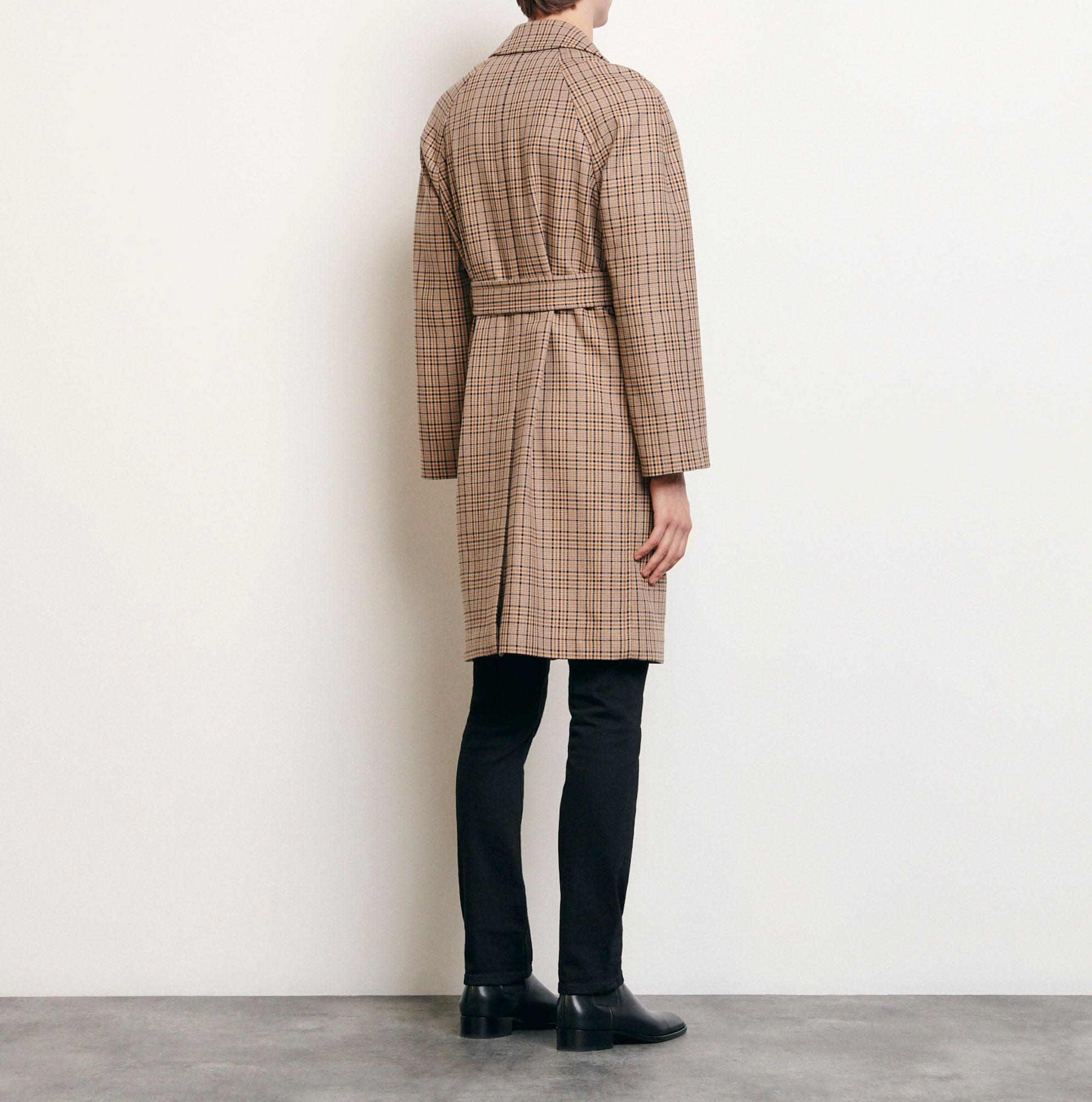 Manteau à carreaux fantaisie Sandro seconde main