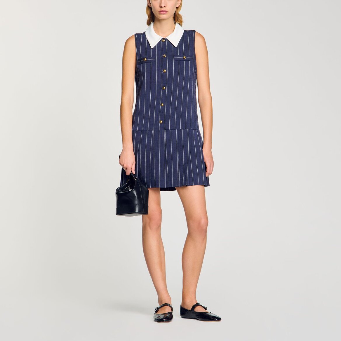 Robe courte à rayures Sandro seconde main