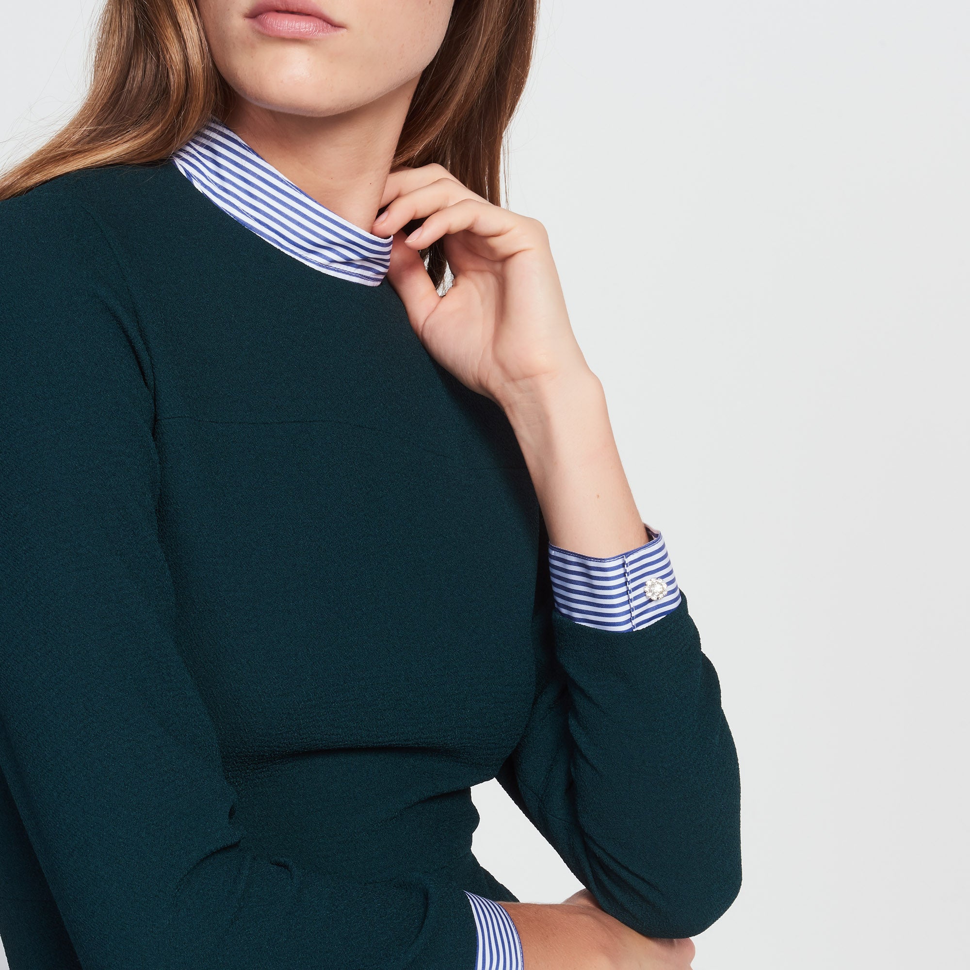 Robe détails rayés et boutons strassés Sandro seconde main