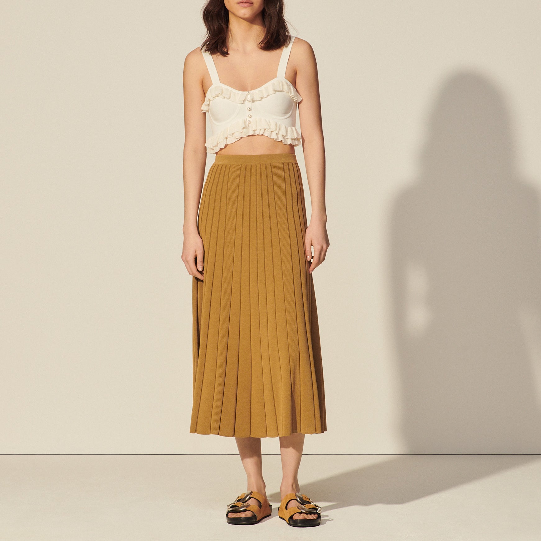 Jupe midi en Maille Sandro seconde main