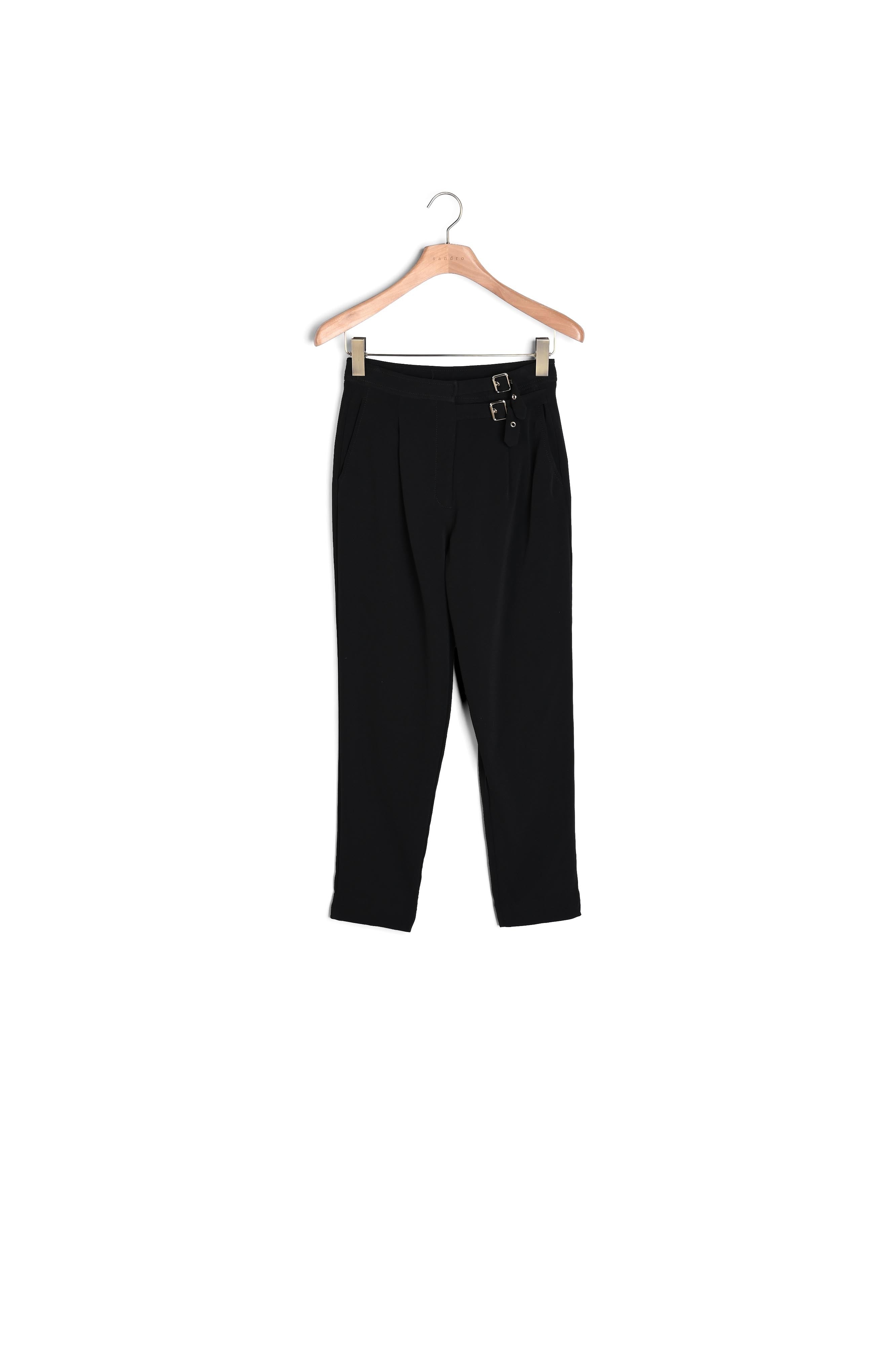 Pantalon taille haute ornée de boucles Sandro seconde main