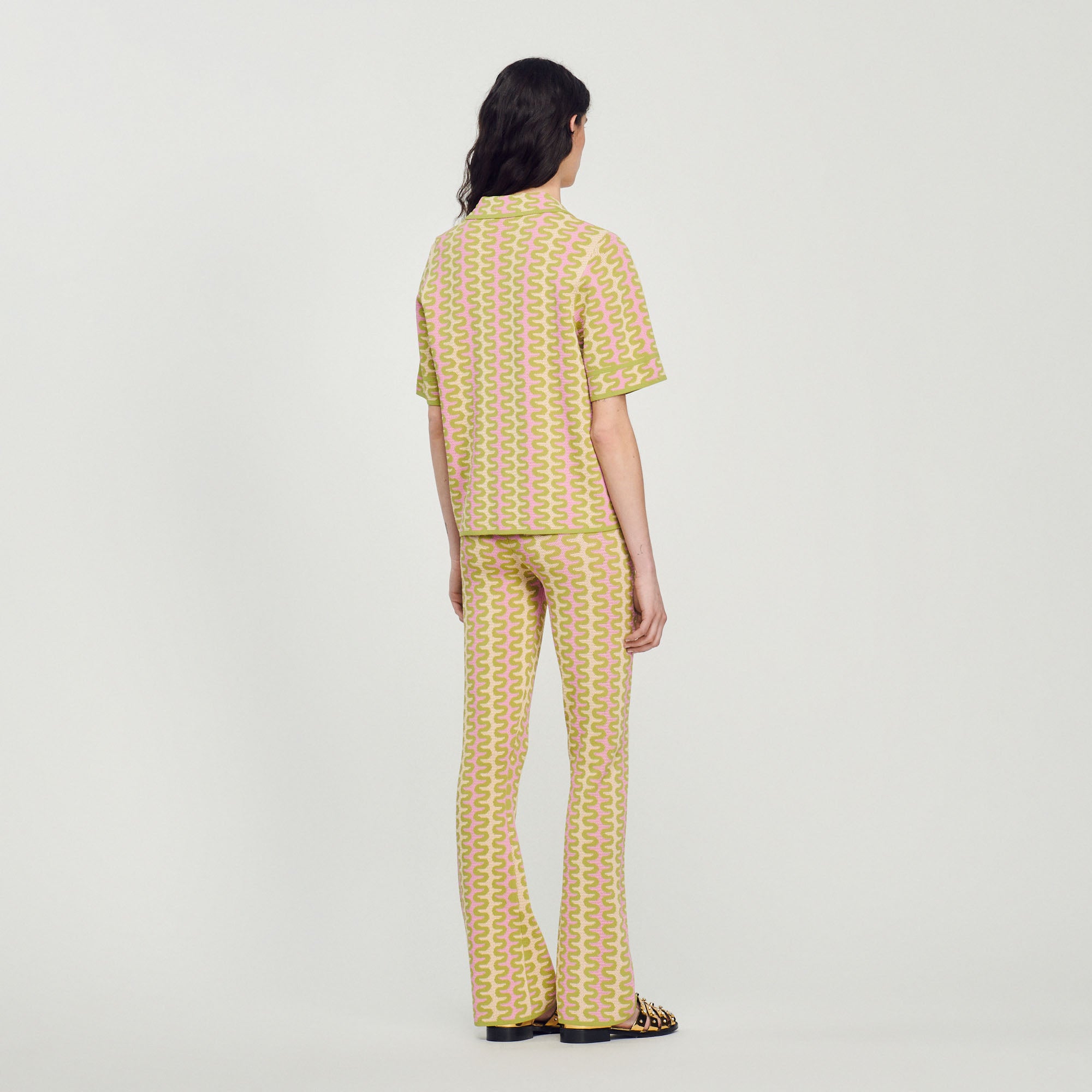 Cardigan en Maille à motifs Sandro seconde main