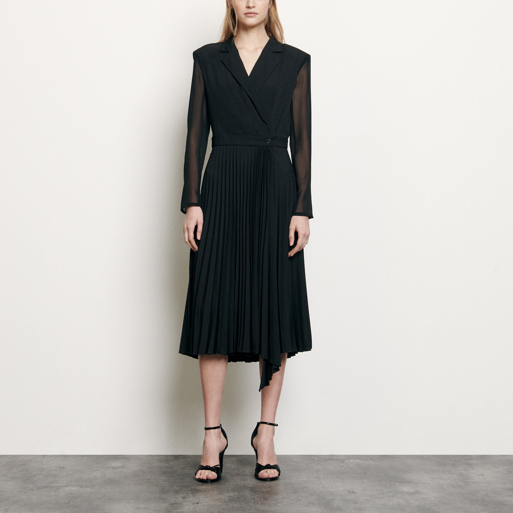 Robe bi-matière à manches longues Sandro seconde main