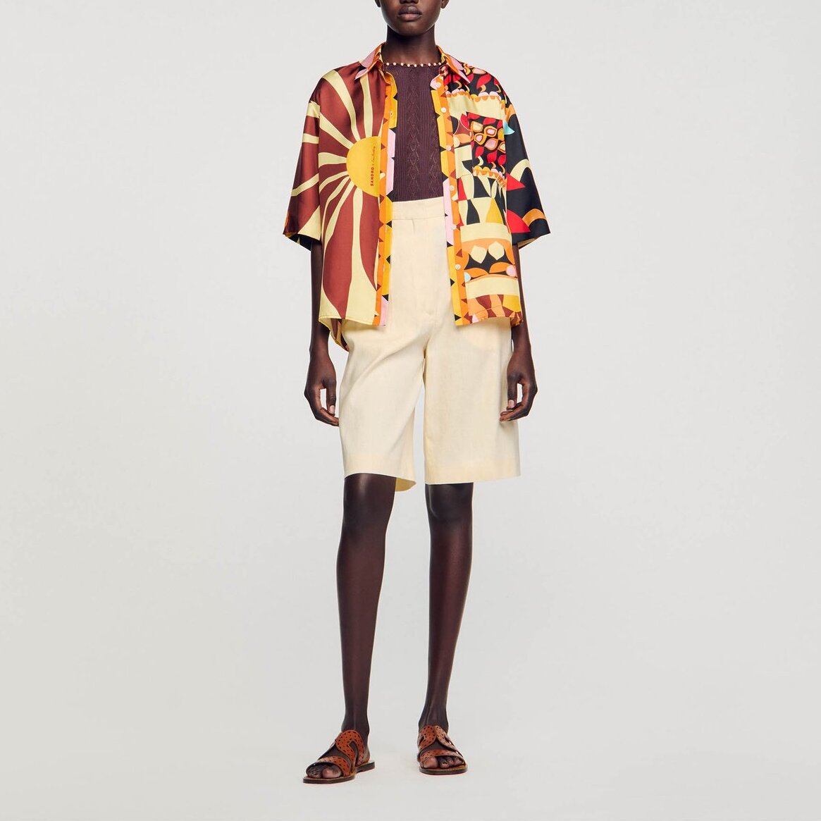 Chemise fluide imprimée Sandro seconde main