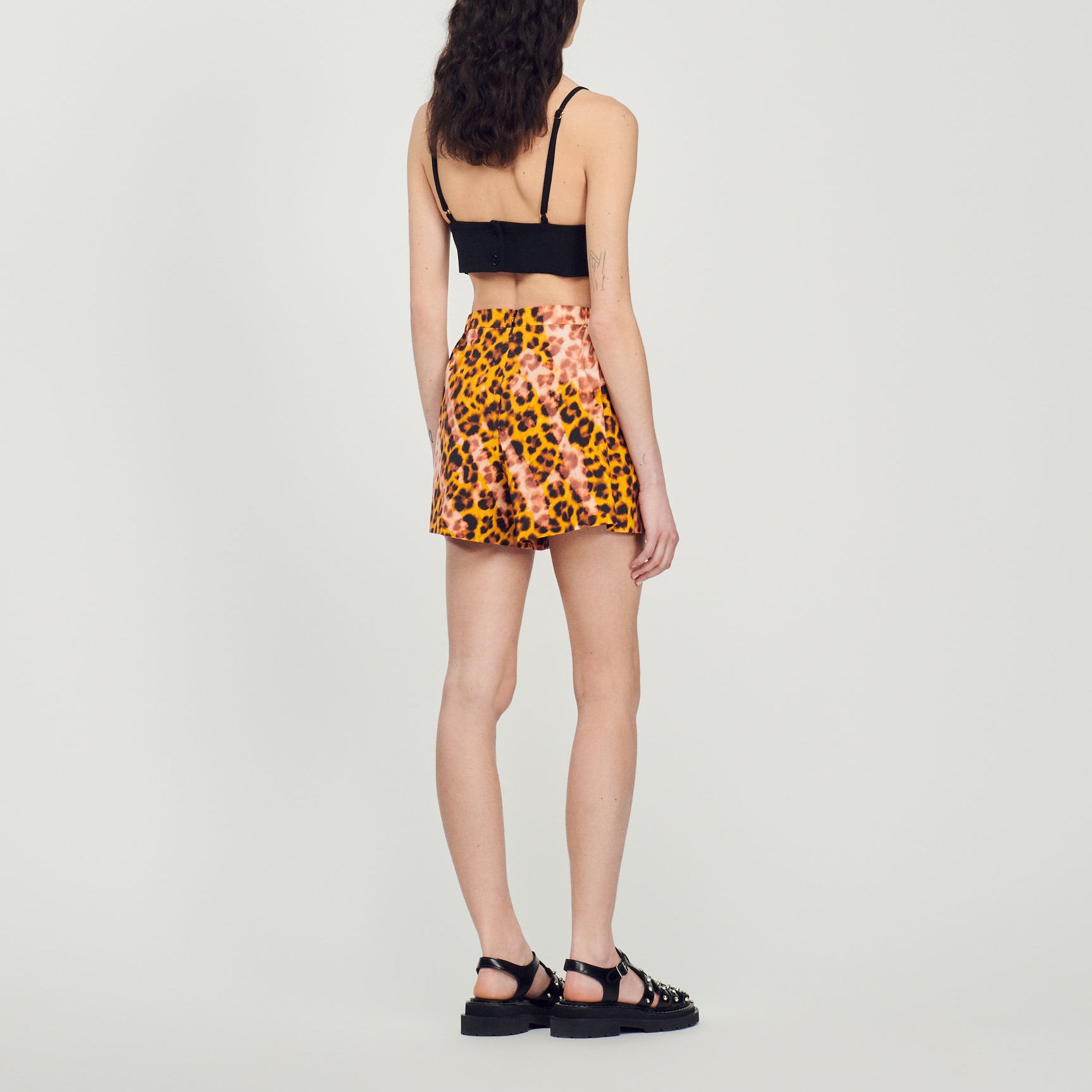 Short imprimé léopard Sandro seconde main