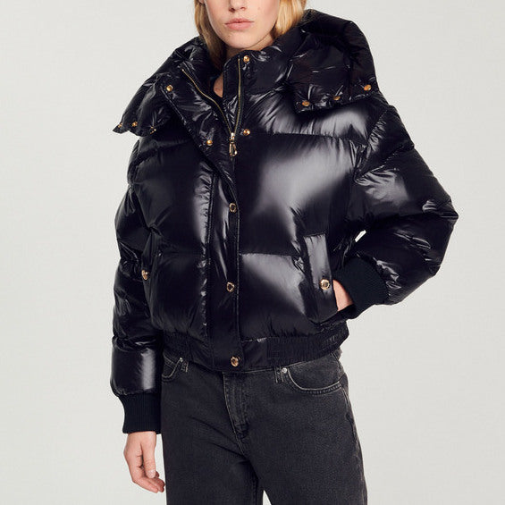 Doudoune courte à capuche Sandro seconde main