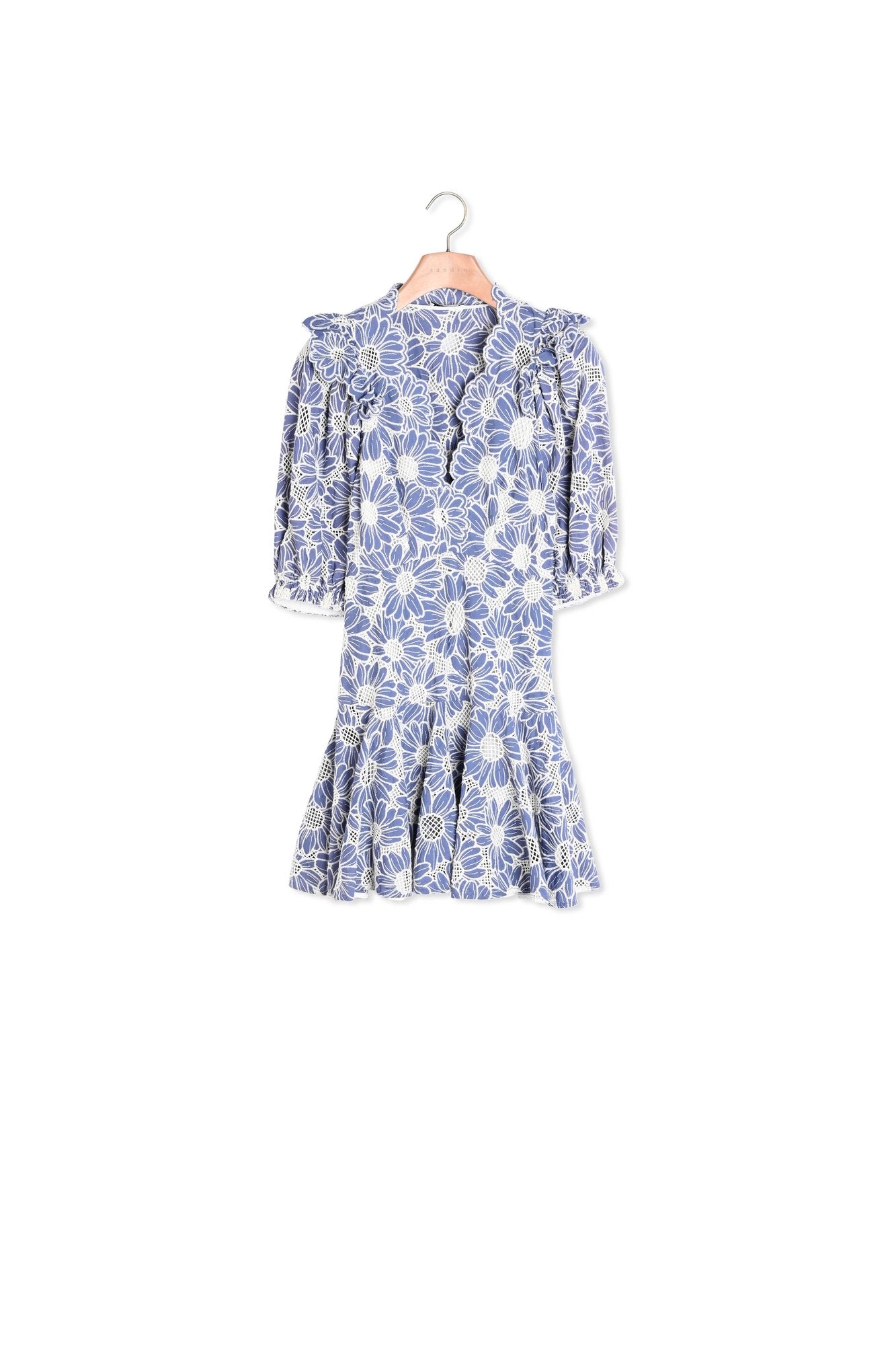 Robe courte au tissu brodé Sandro seconde main