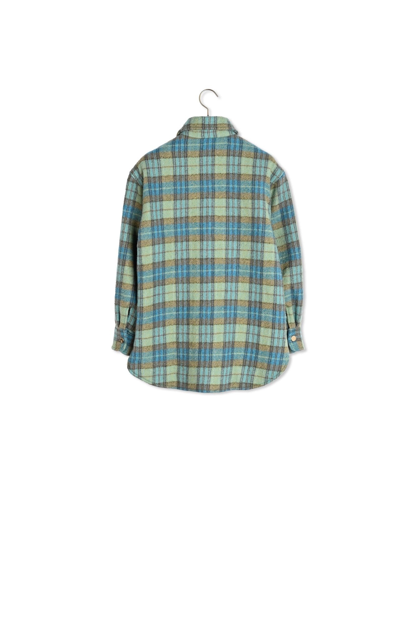 Manteau surChemise en laine à carreaux Sandro seconde main