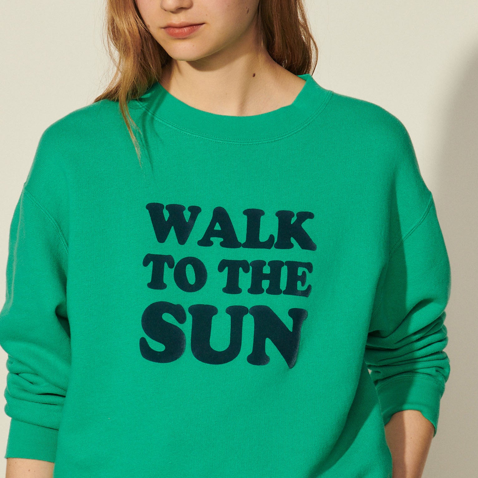 Sweatshirt en coton à message Sandro seconde main