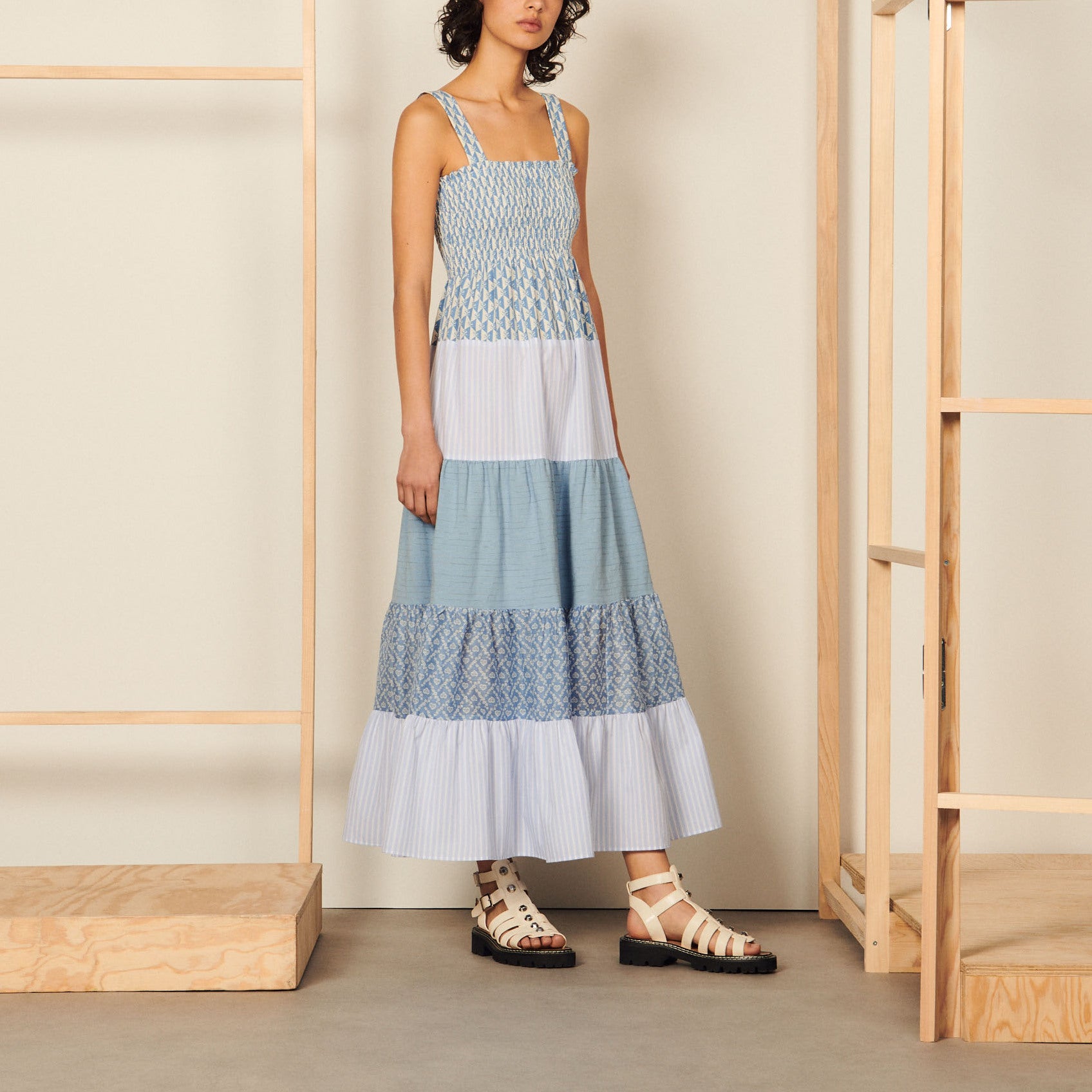 Robe longue à bretelles Sandro seconde main