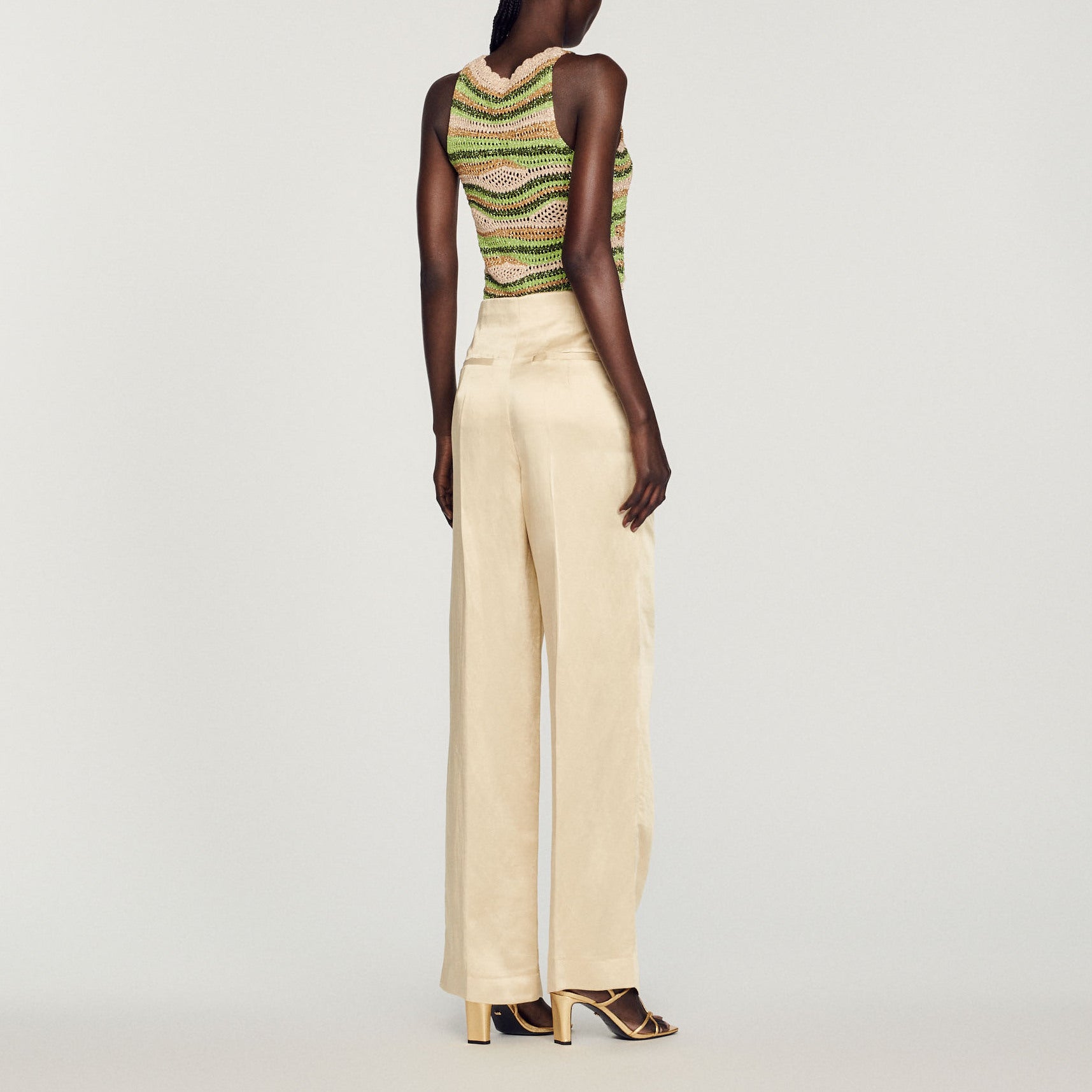 Pantalon taille haute Sandro seconde main