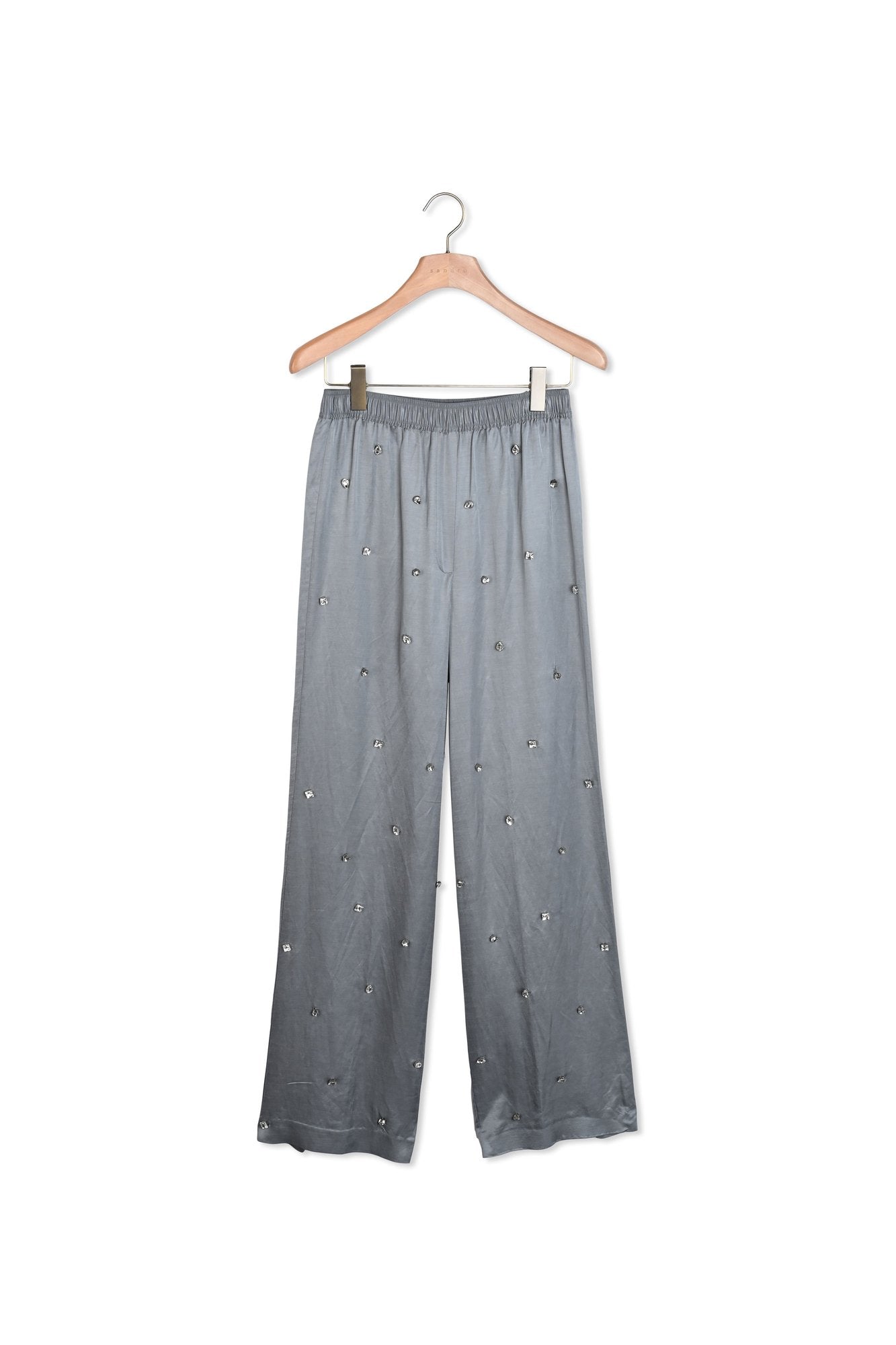 Pantalon en lin orné de strass Sandro seconde main