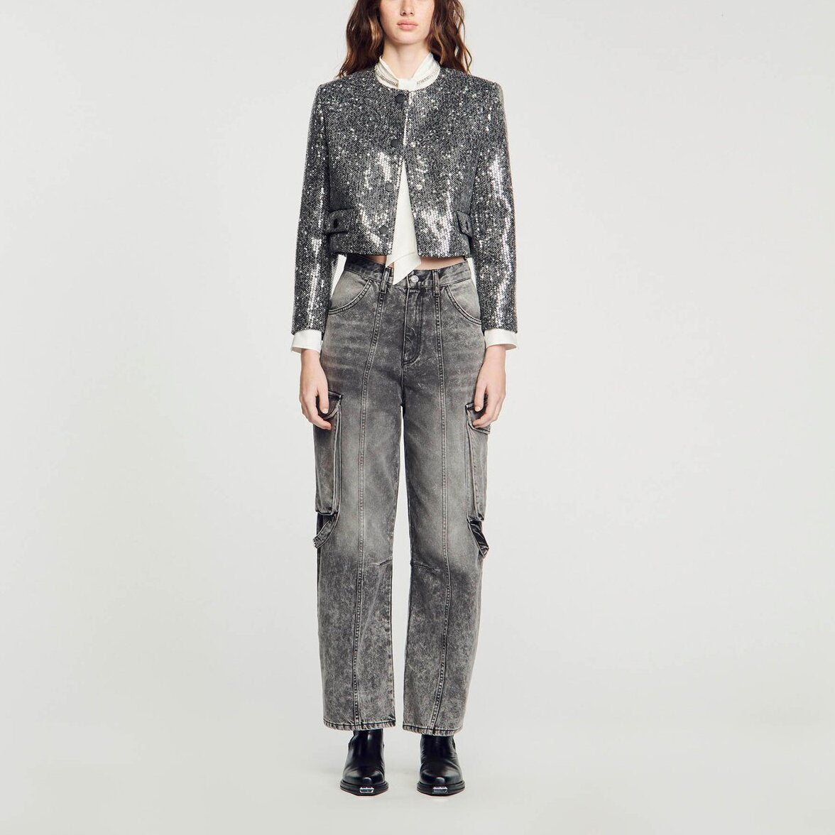 Jean cargo délavé Sandro seconde main