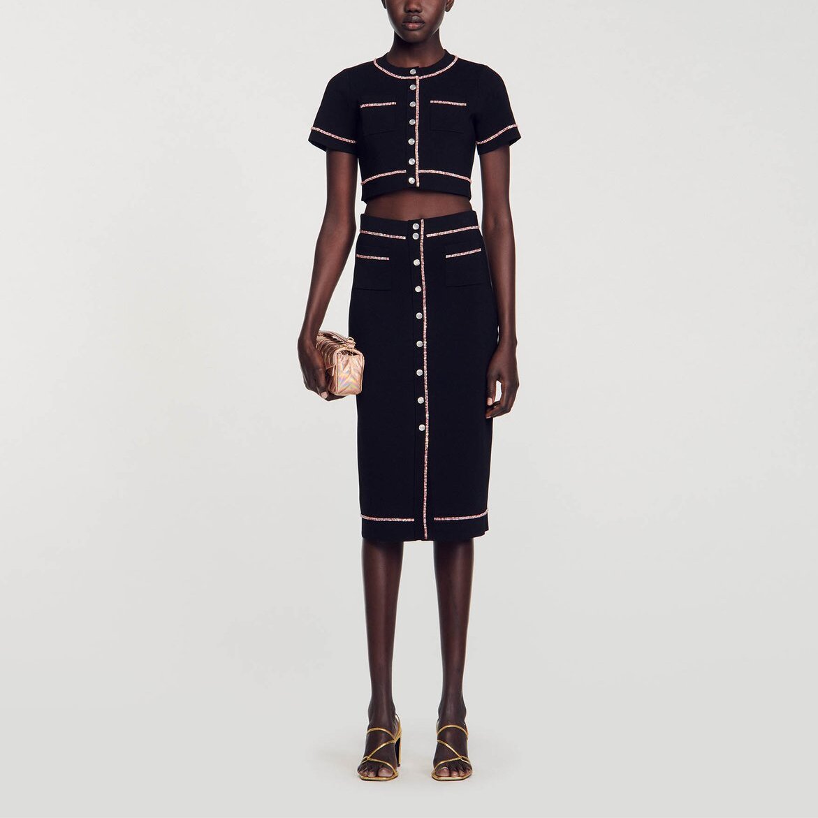 Jupe midi strassée Sandro seconde main