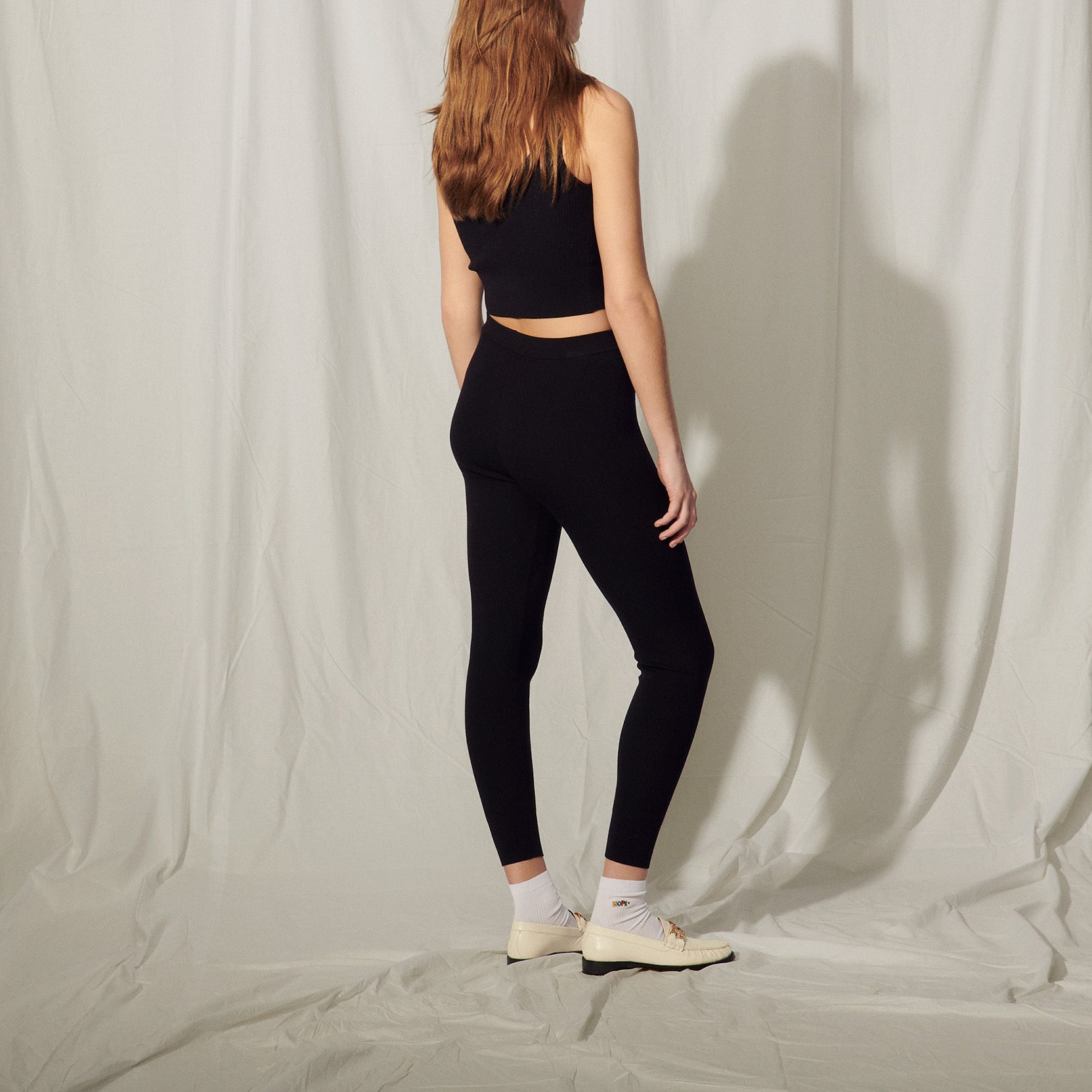 Legging en Maille avec broderie Sandro seconde main