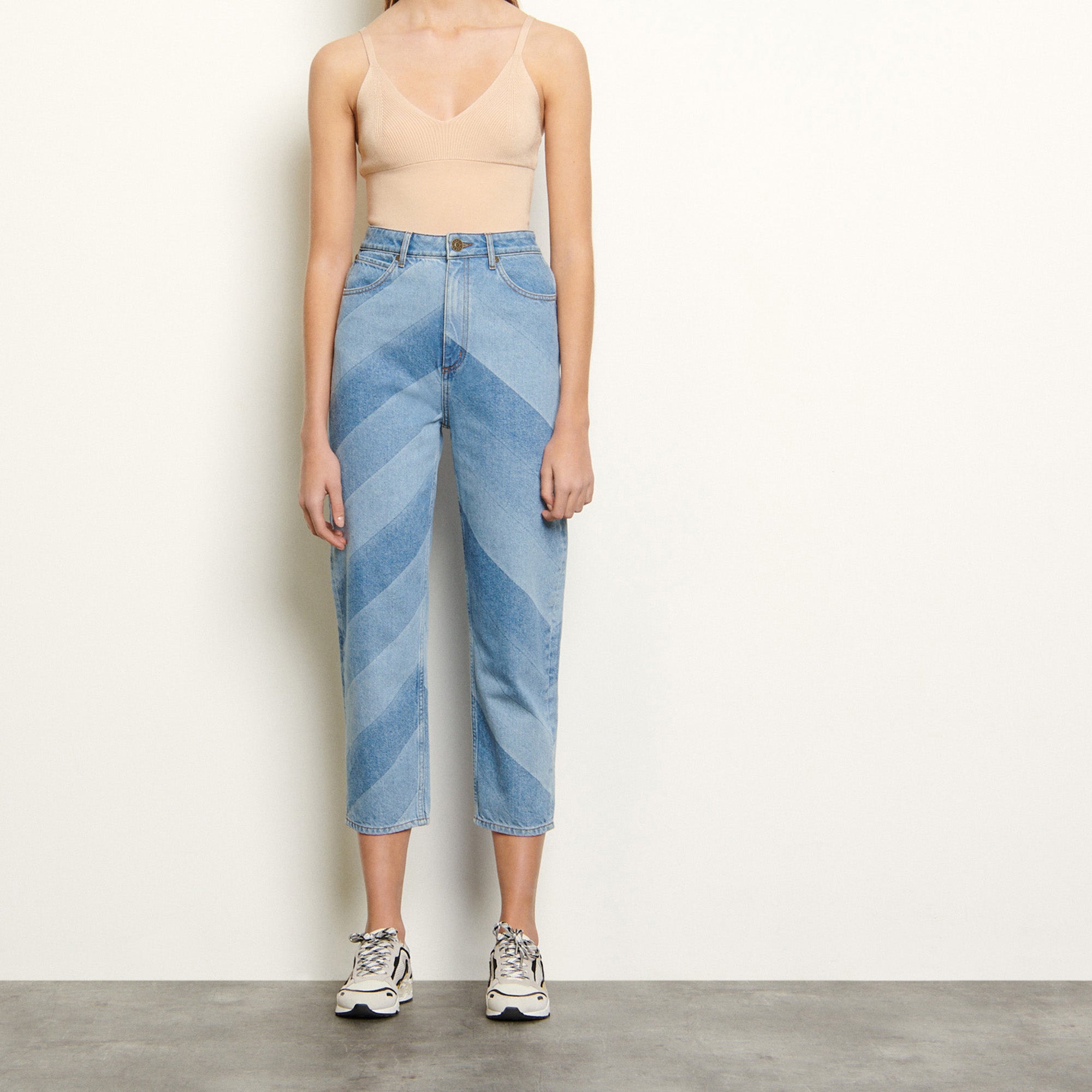 Jean à rayures diagonales Sandro seconde main