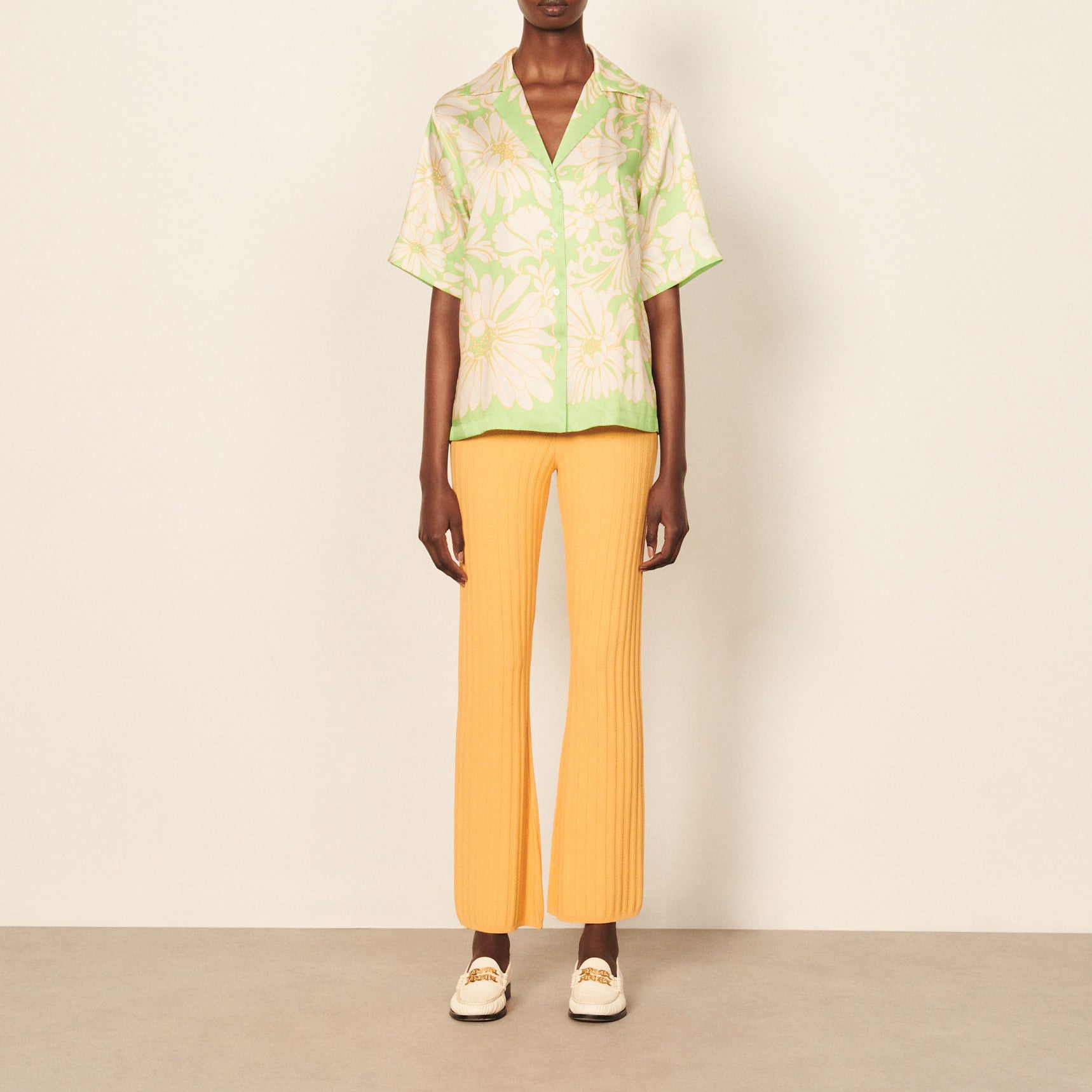 Chemise imprimée à manches courtes Sandro seconde main