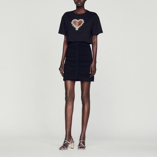 Jupe courte en Maille froncée Sandro seconde main