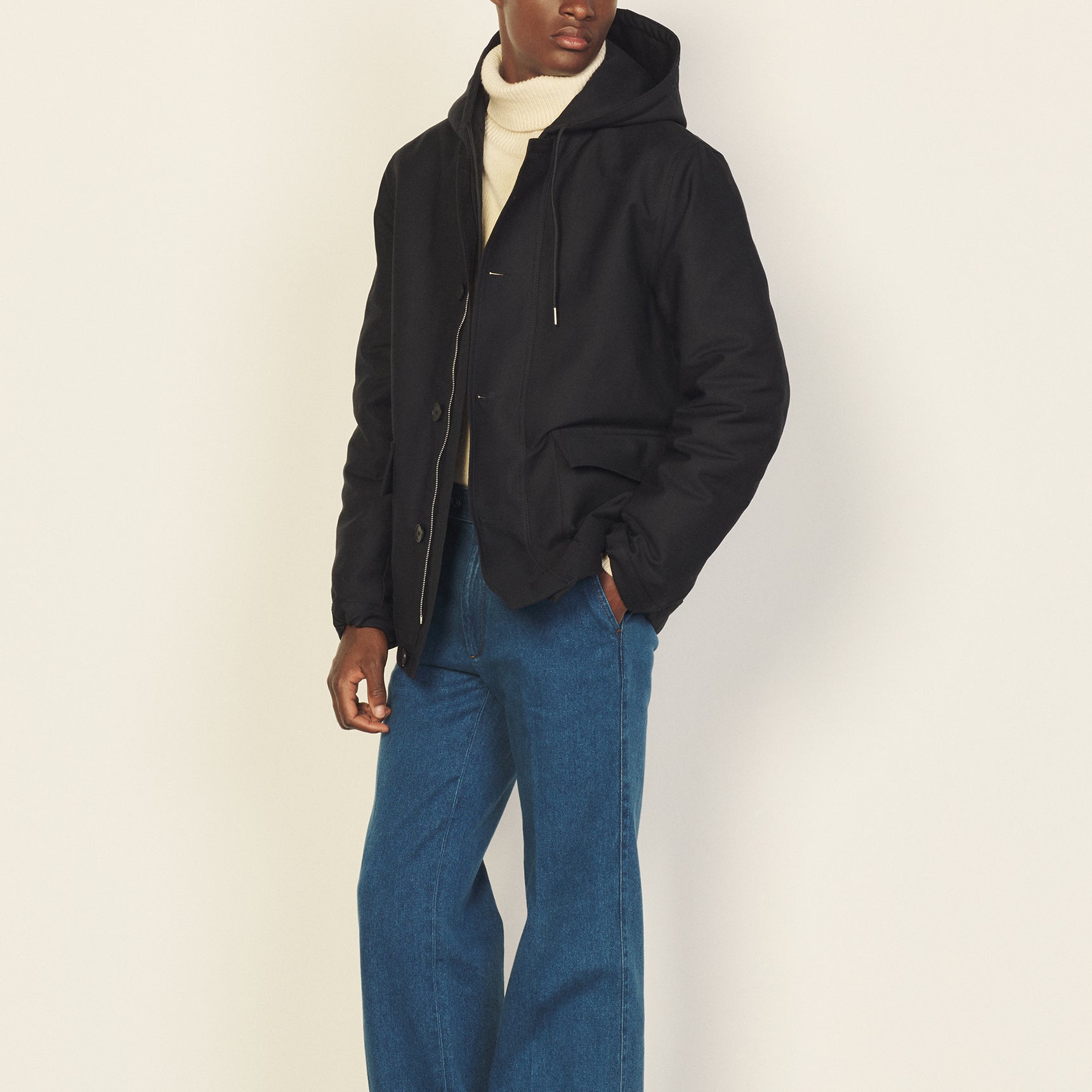 Manteau Marine Sandro seconde main