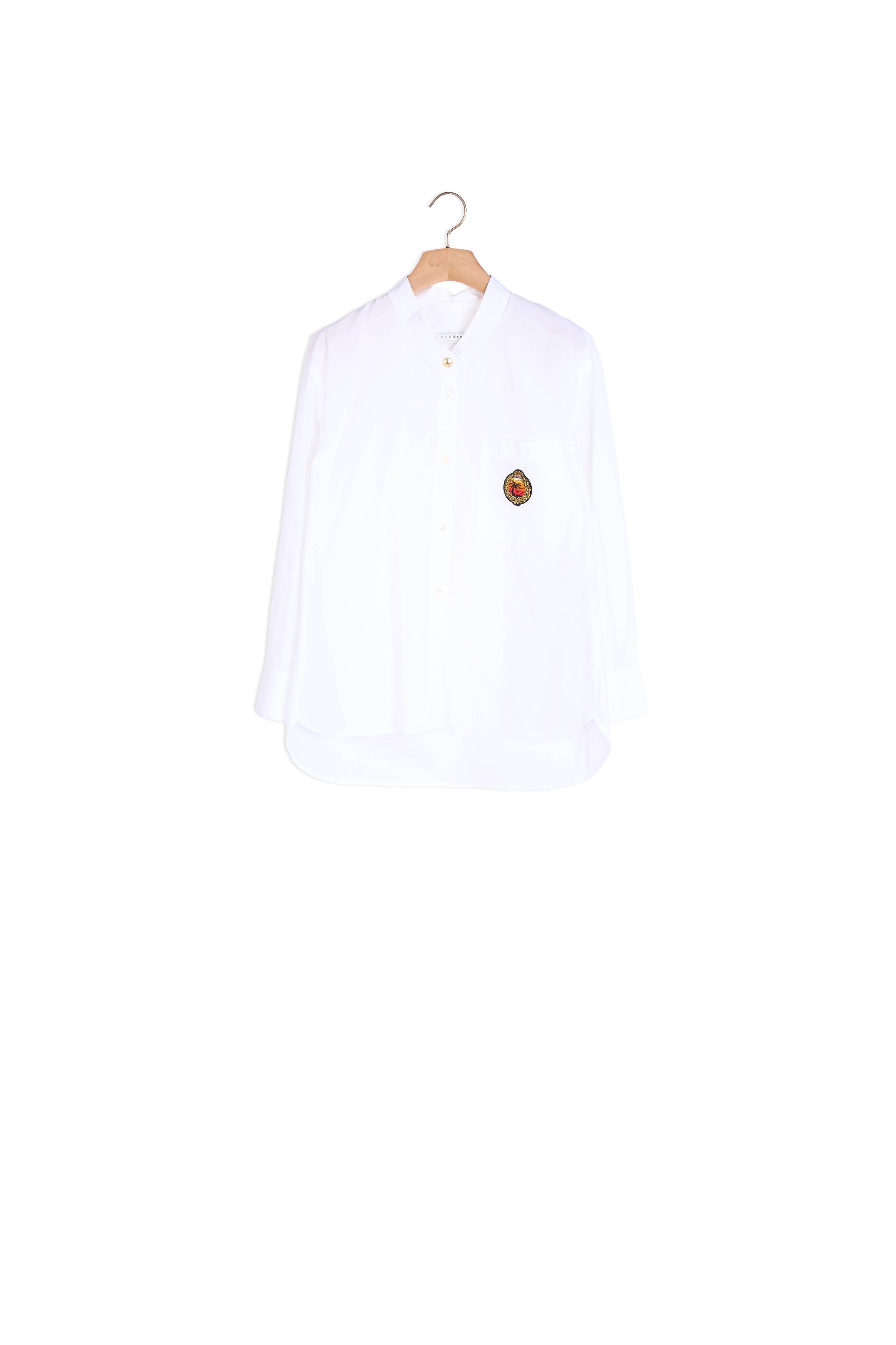 Chemise manches longues à col officier Sandro seconde main