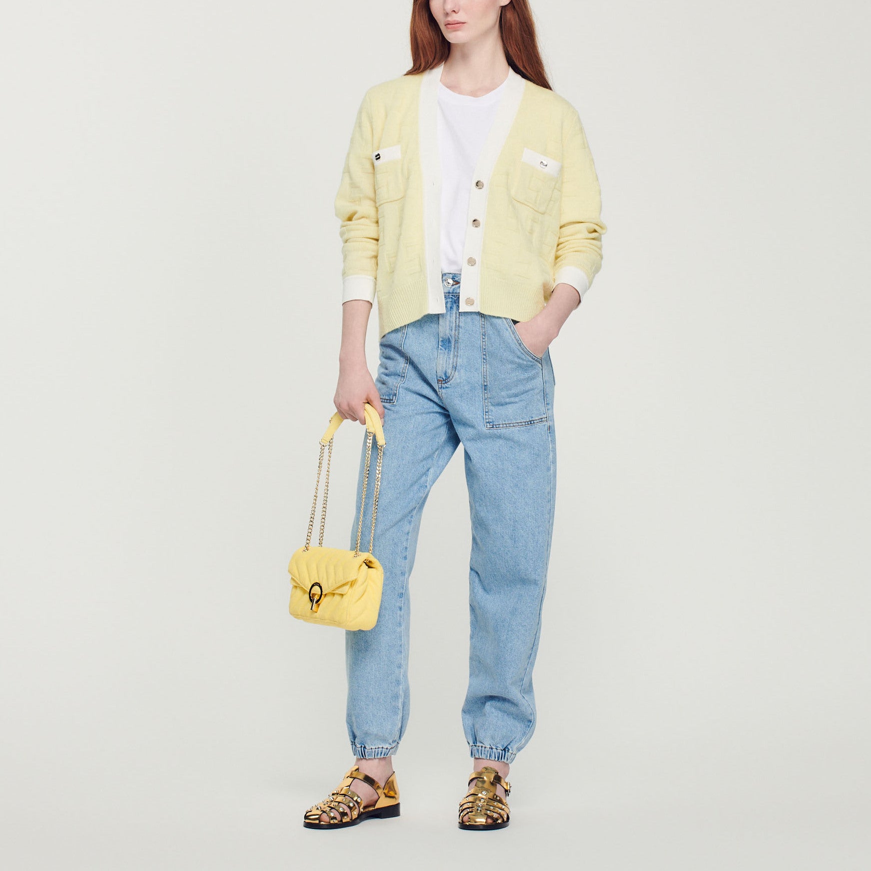 Cardigan bicolore Sandro seconde main